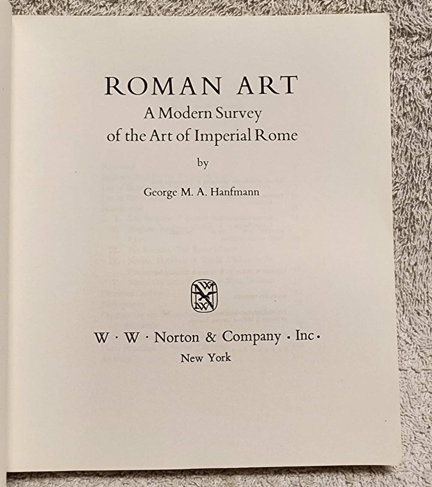 Roman Art Modern Survey of the Art of Imperial Rome George M Hanfmann Paperback