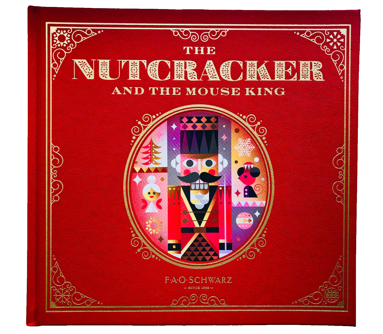 FAO Schwarz THE NUTCRACKER AND THE MOUSE KING Christmas Faux Leather Bound Book