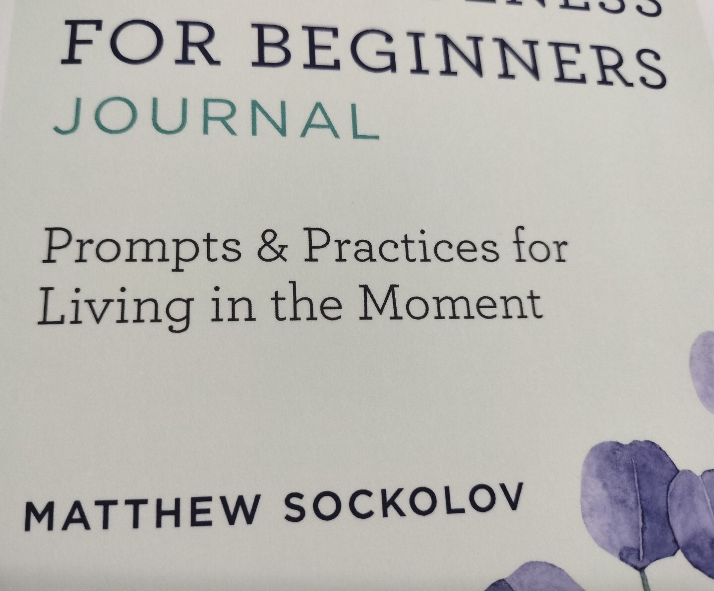 A Mindfulness for Beginners Journal: Prompts and Practices for Living In Moment