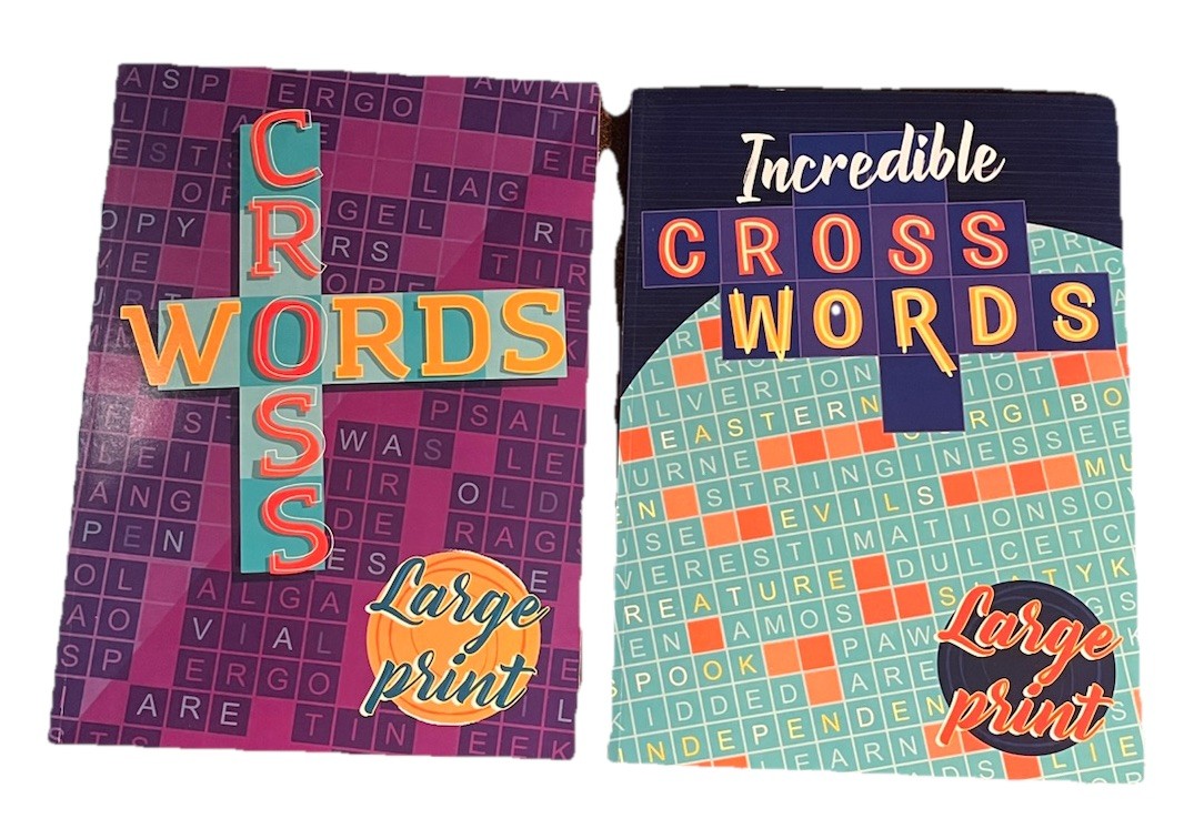 Vision St. Large Print Crossword Puzzle Books (lot of 2) Both New Condition