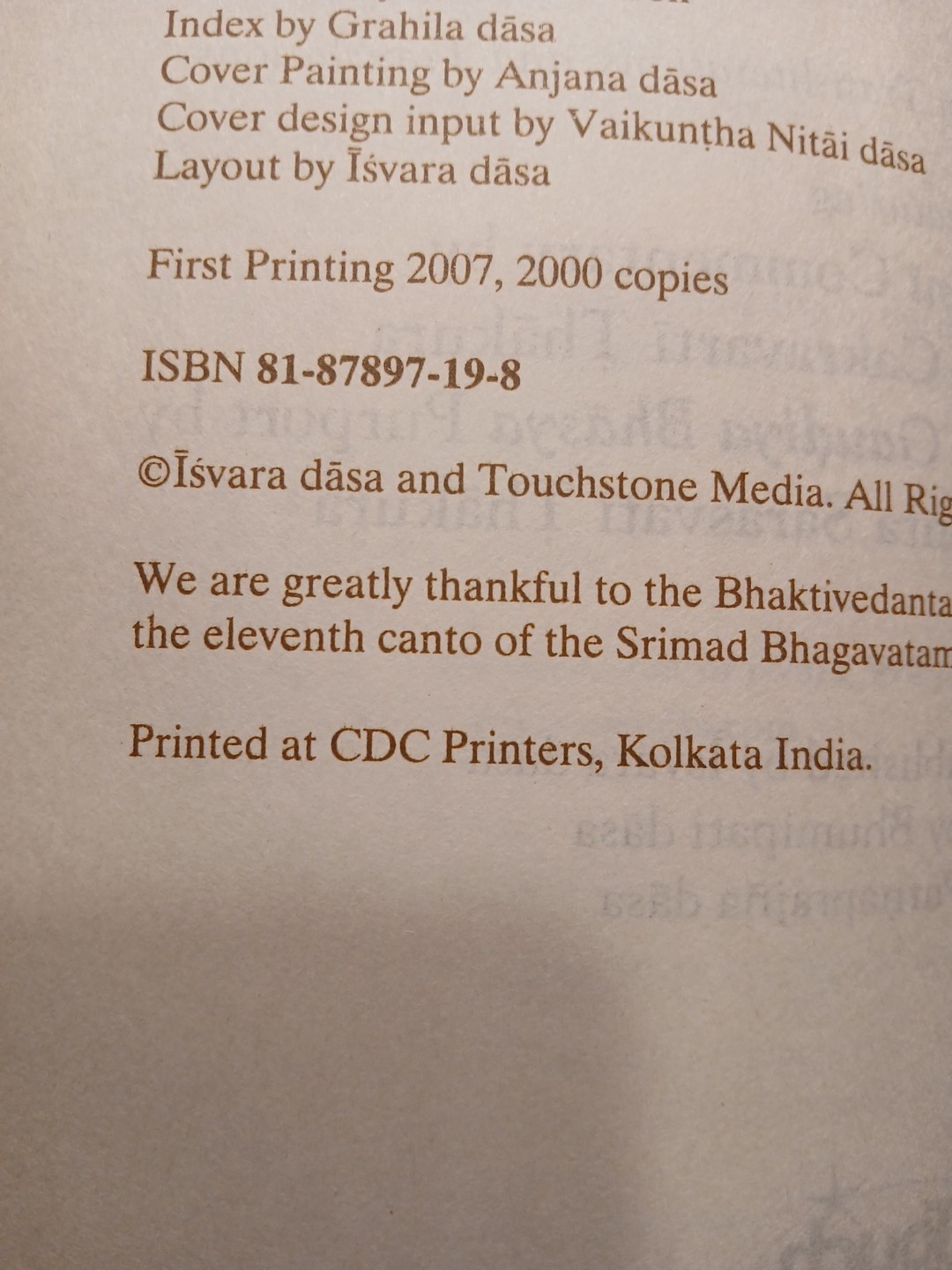 The UDDHAVA GITA, Original Sanskrit Text, Roman Transliteration And Translation