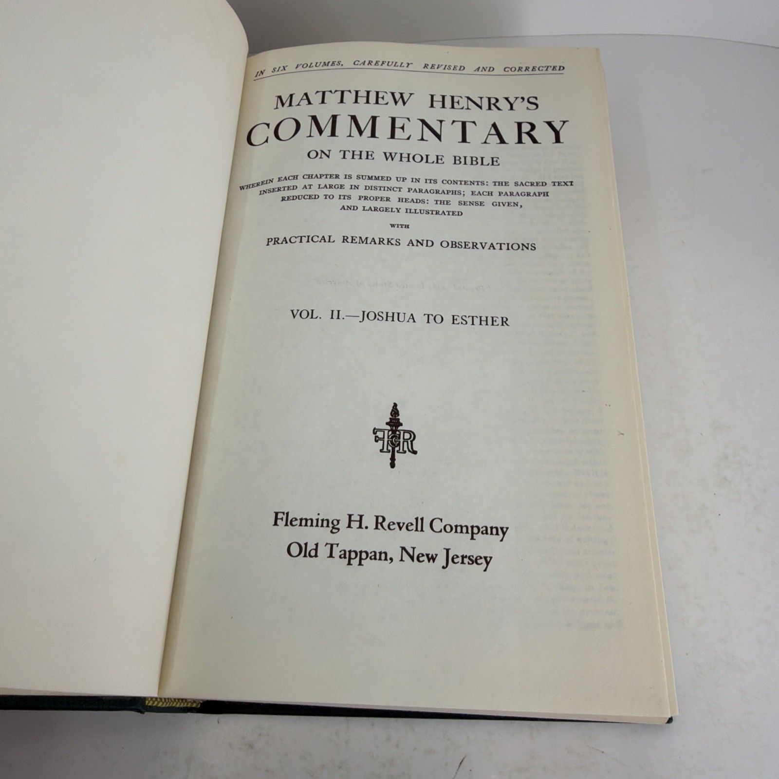Matthew Henry’s Commentary on the Whole Bible Complete 6 Volume Set Revell HC