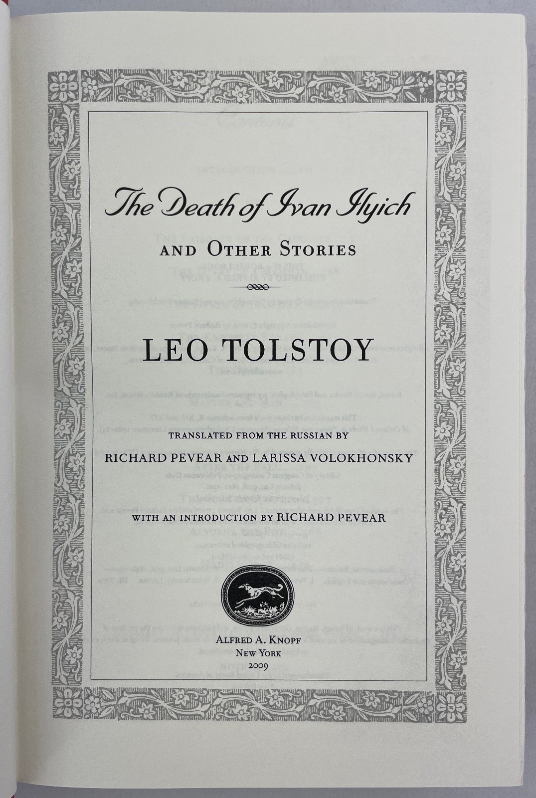 The Death of Ivan Ilyich & Other Stories, Leo Tolstoy, 2009, 1st Edition, HCDJ