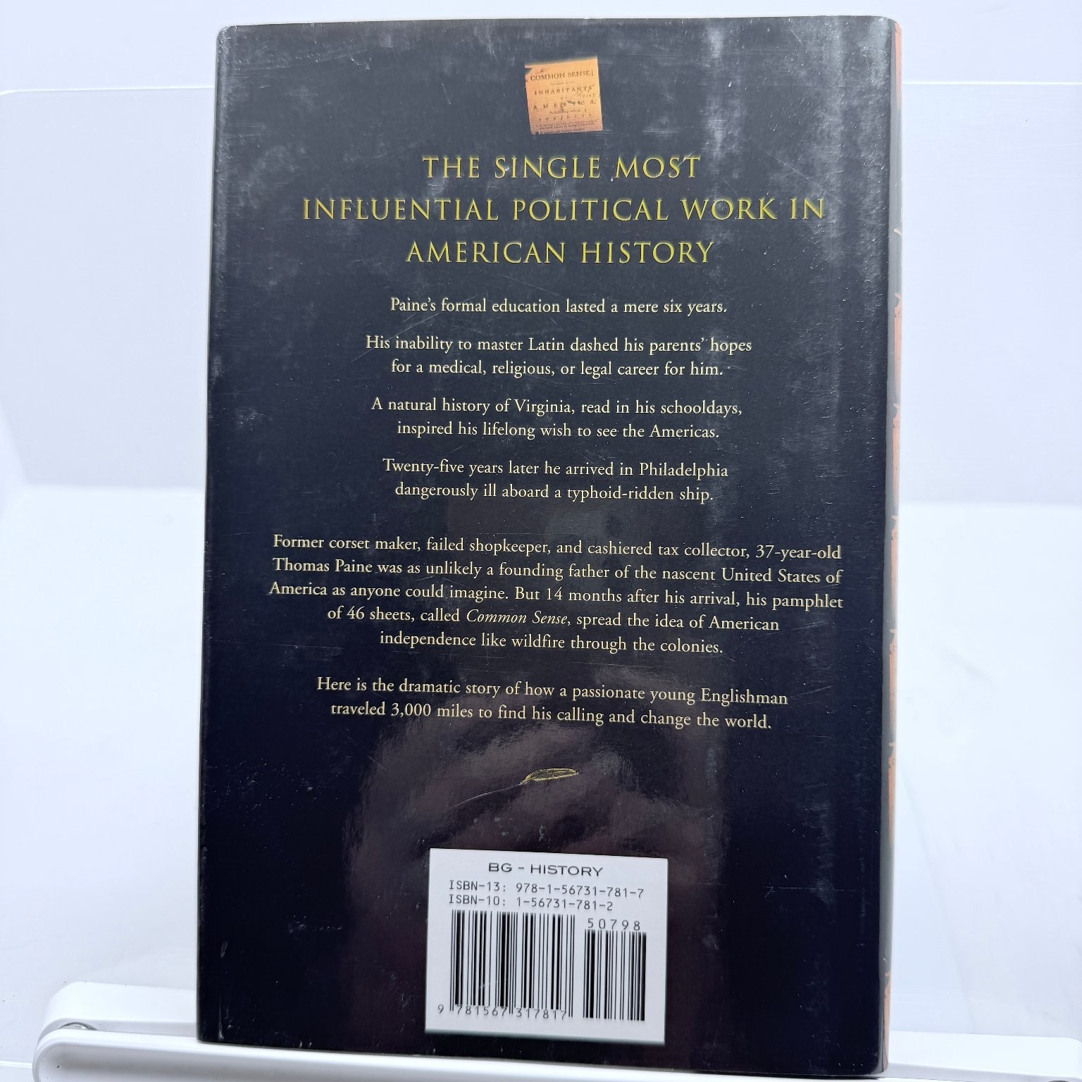 46 Pages Scott Liell 2003 Common Sense Thomas Paine American History MJF