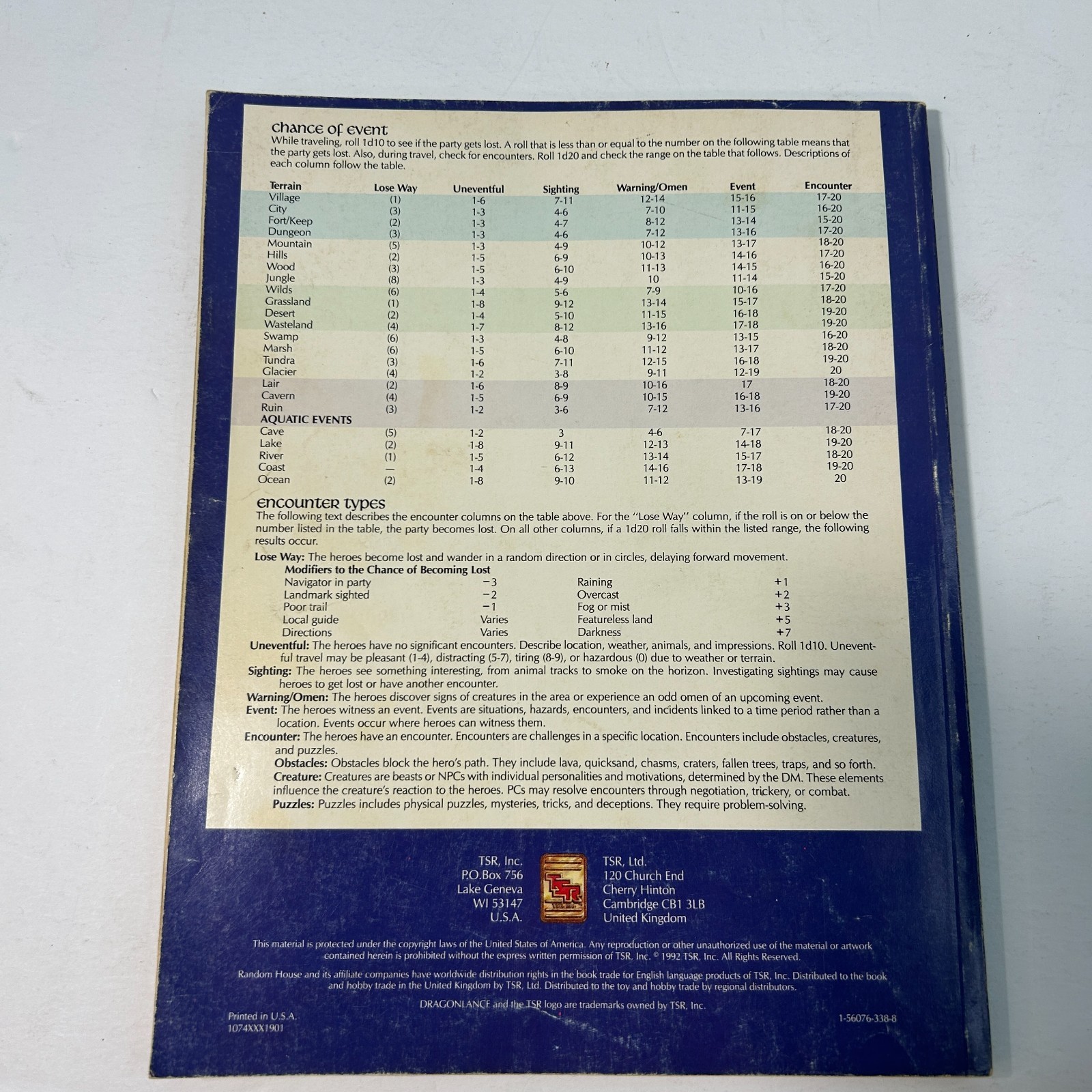 Dragonlance Tales of the Lance World Book of Ansalon TSR ADnD Sourcebook ONLY