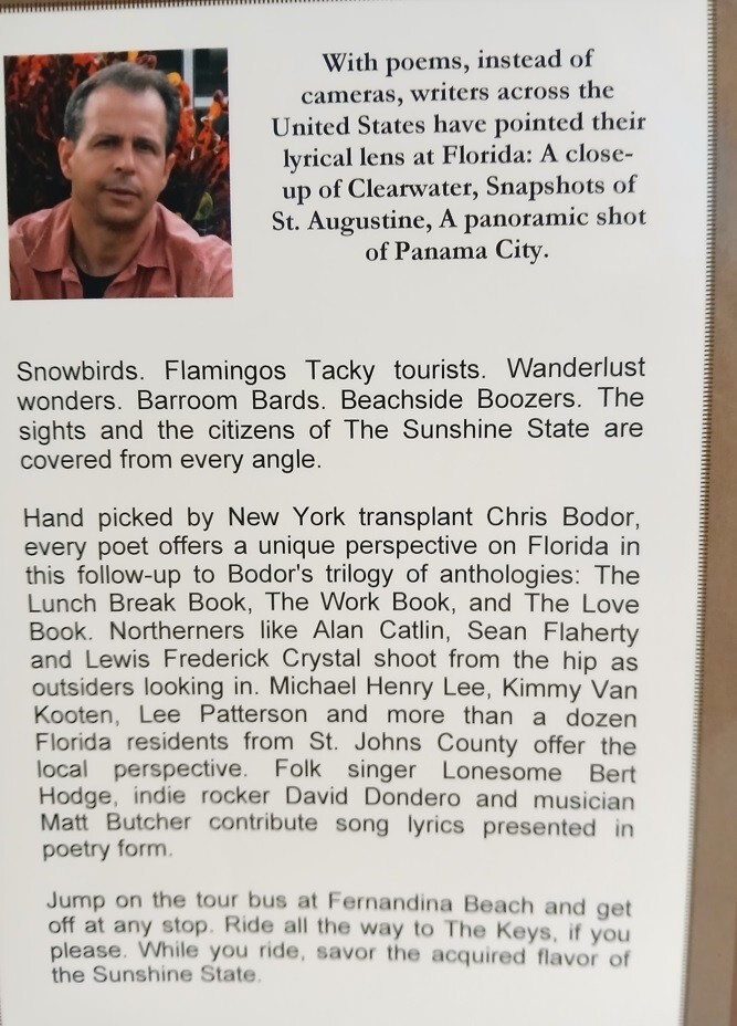 Florida Speaks Poet Plant Press Anthology Florida Themed Trade Ppb Chris Bodar