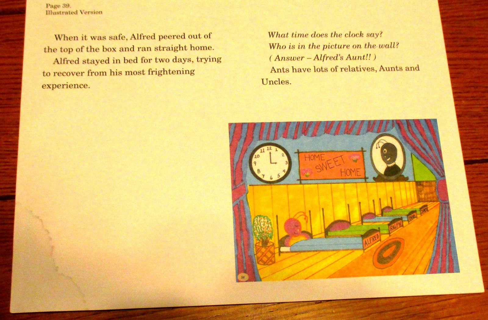 1988 Alfred The Ant by Jehan Clements SIGNED Spiral Bound Book 47 Pages RARE!!!
