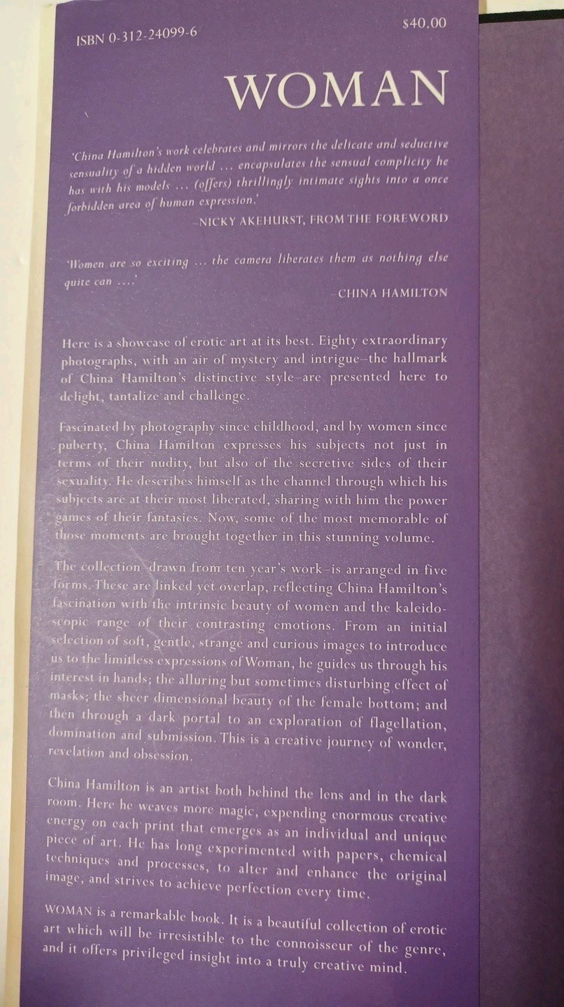China Hamilton: Woman, St Martin’s Press 1st Edition Hardcover 1999