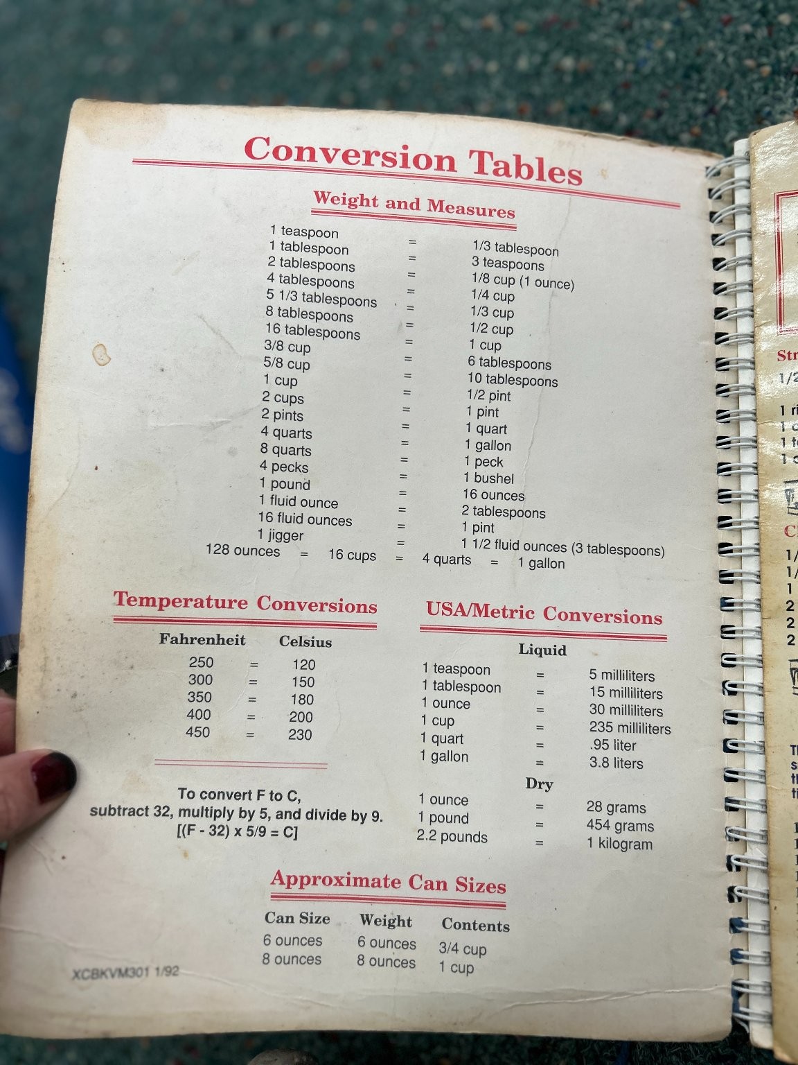 The Versatile Vita-Mix Vita-Mix Corp. 1991 Cookbook Spiral-Bound Recipes