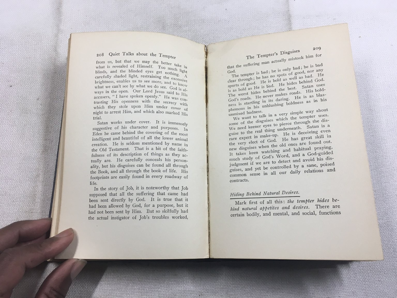 Quiet Talks about the Tempter S.D. Gordon 1910 Religious Christian Revell