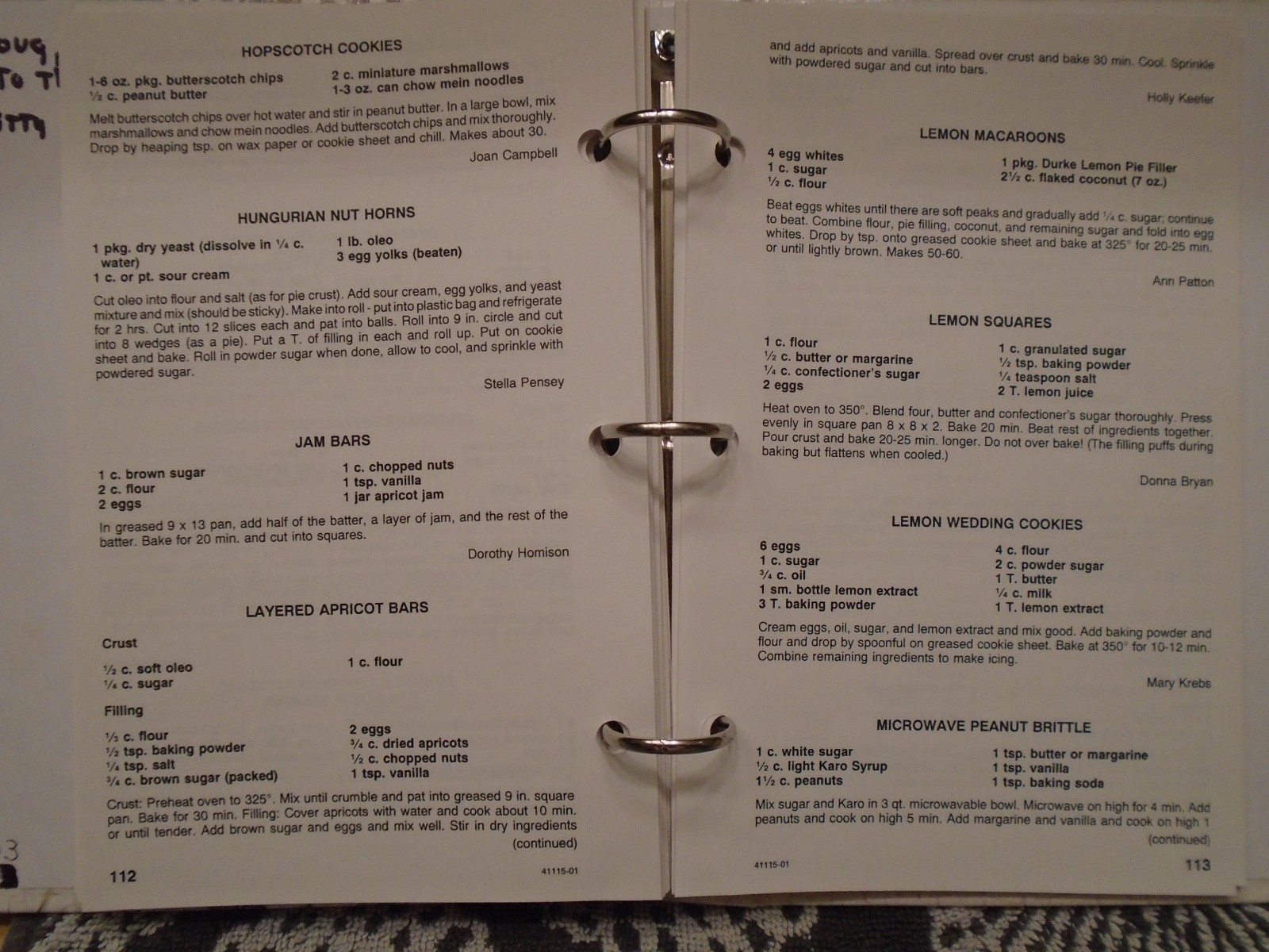 St Alphonsus Catholic Church COOKBOOK 2001 Boyers, Pennsylvania