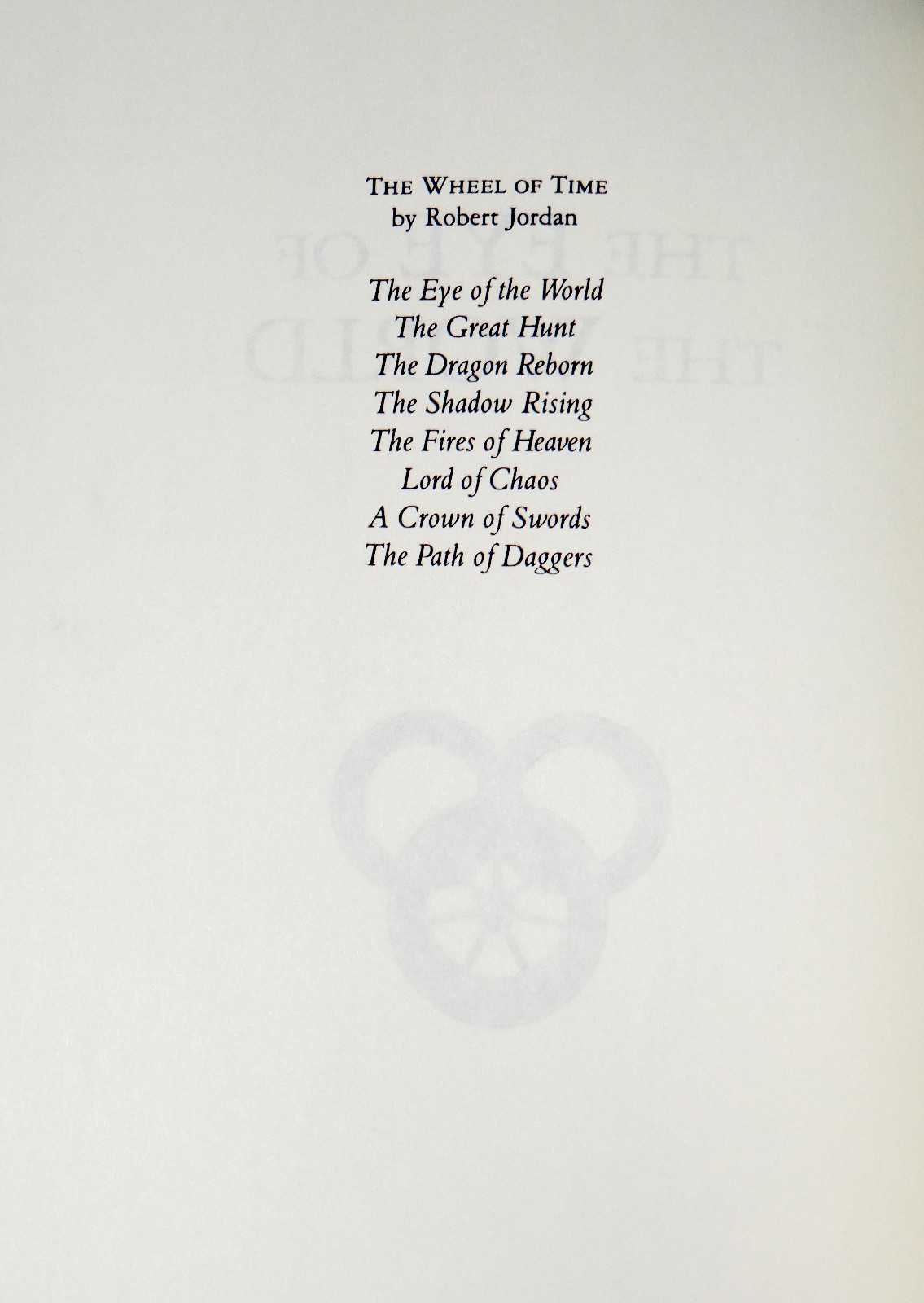 Robert Jordan The Eye of the World Wheel of Time 1 Hardcover Edition 15th Print