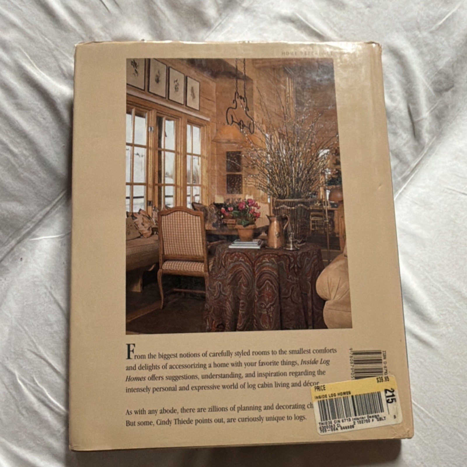 Gibbs Smith Inside Log Homes Cindy Thiede Hardcover Illustrated Log Homes Decor