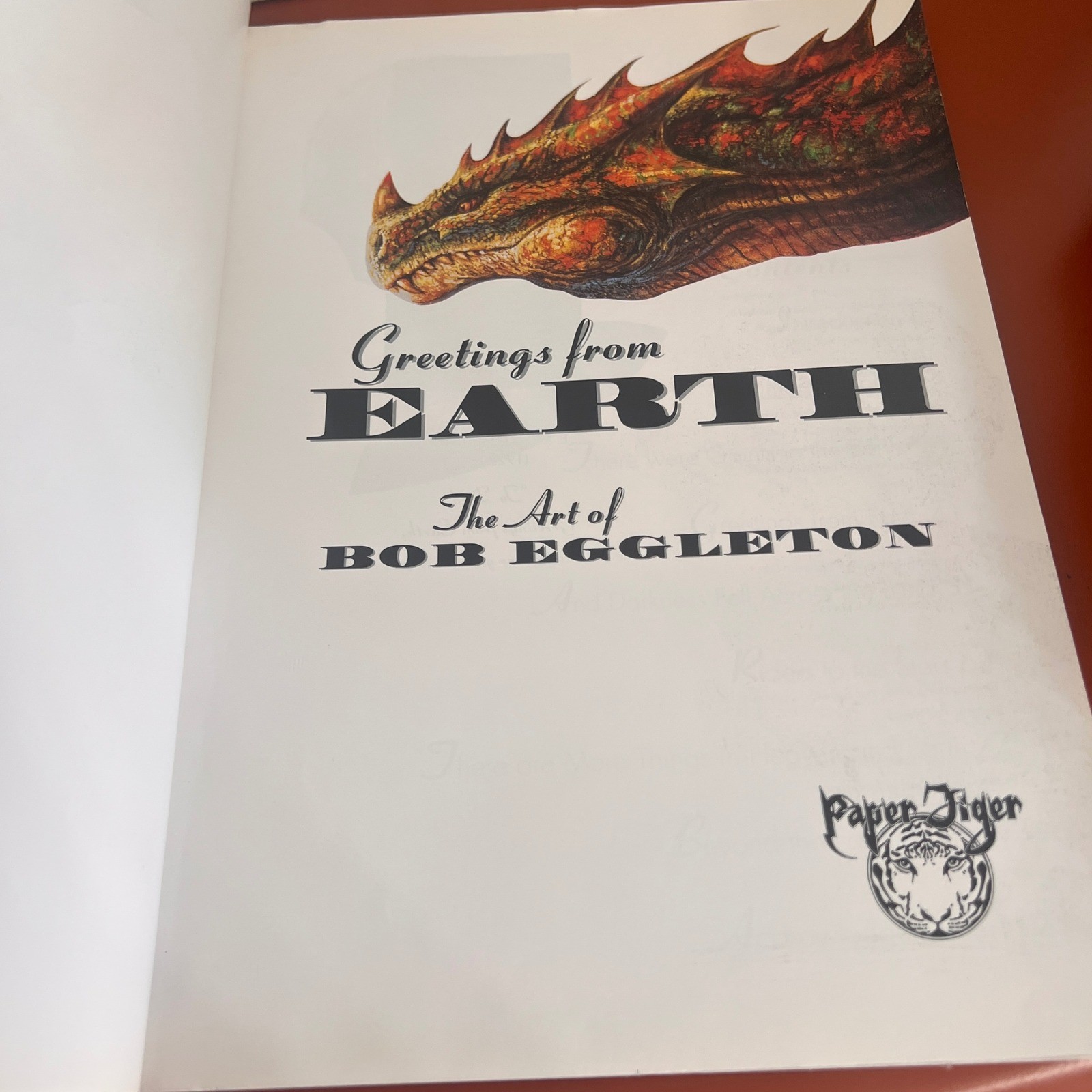 Greetings from Earth The Art of Bob Eggleton Fantasy Sci-Fi Art Book 2000