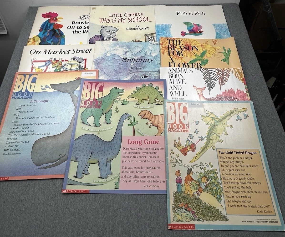 Lot Of 10 Oversized Classroom Teacher Big Books Easel Lionni Heller Carle