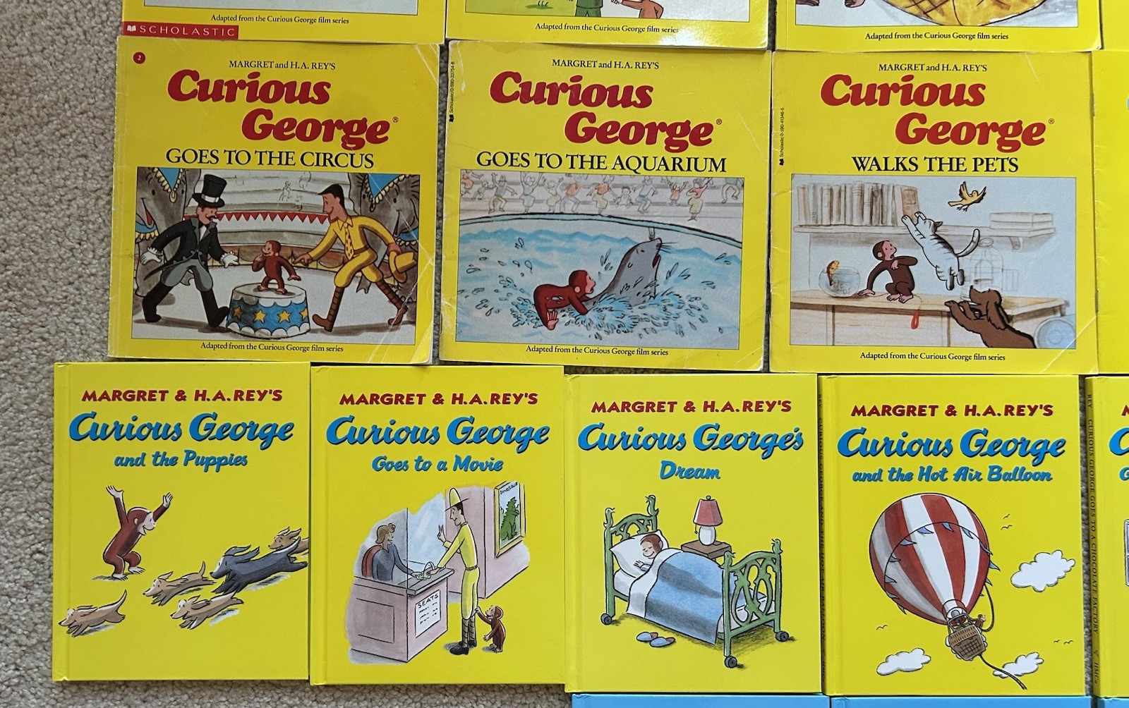 HUGE Lot of 30 Curious George Kids Picture Books Margret and H.A. Rey Treasuries