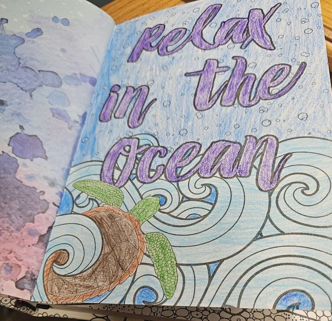 Color Me! Journal: Relax in The Ocean „Under The Sea“ 6″ X 81/2″ Tall 160 Pages