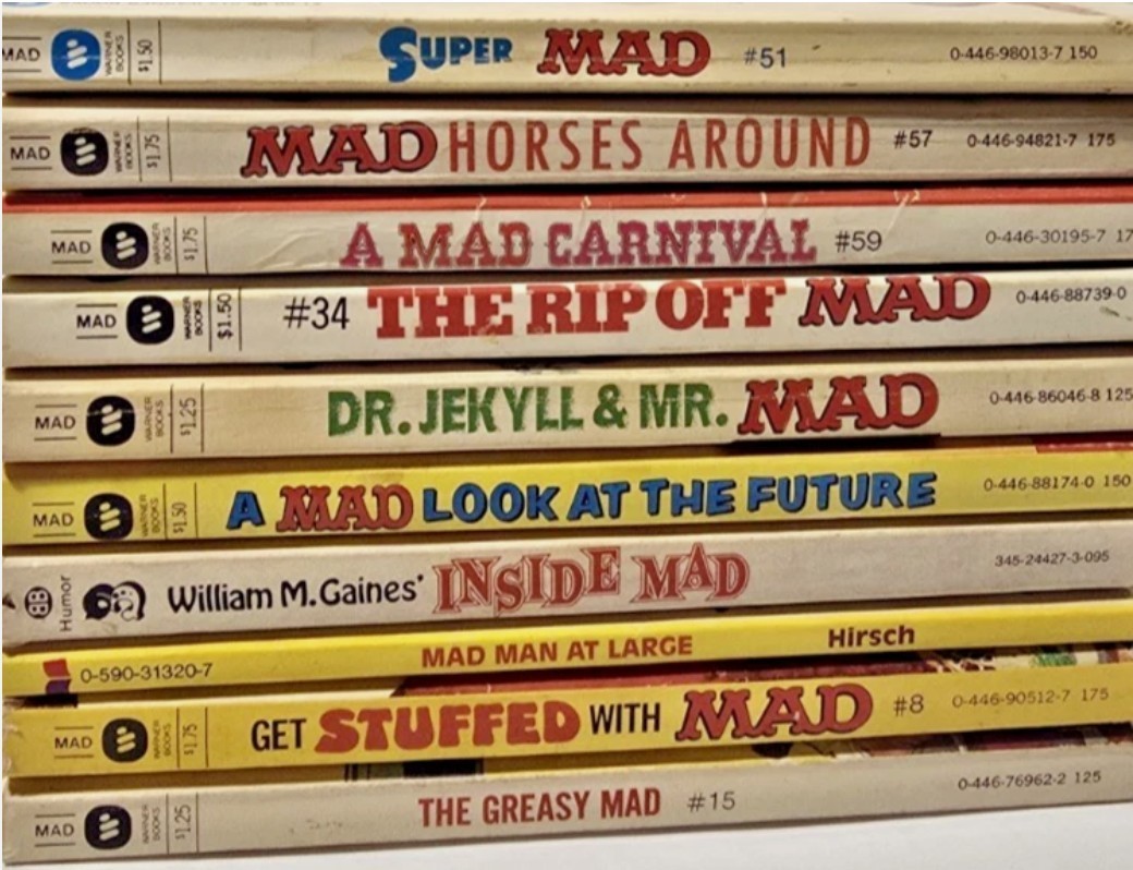 Lot Of Vintage Mad Magazine Paperback Books