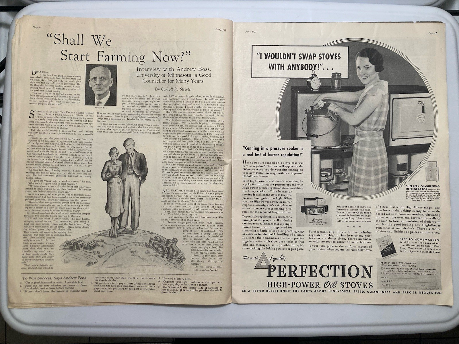 The Farmer’s Wife Magazine June 1935 Jules Erbit Cover Vtg Ads Articles Recipes