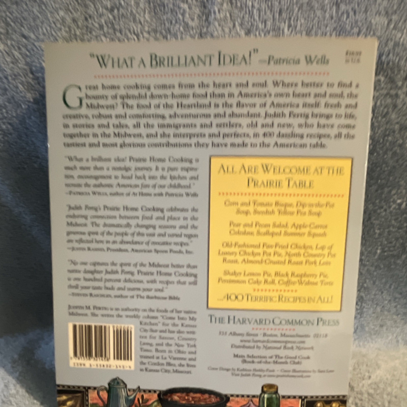 The Harvard Common Press Prairie Home Cooking Judith M. Fertig Vintage HC