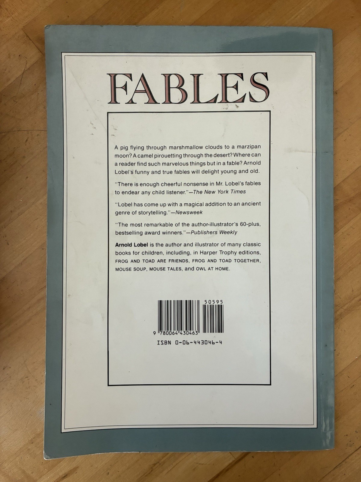 Fables by Arnold Lobel 1980 HarperCollins Trade Paperback Book Caldecott Medal