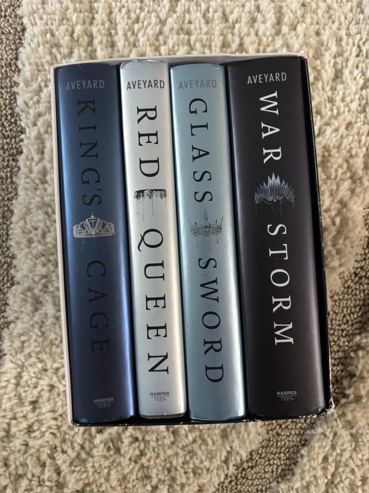 NEW Aveyard 4 Book Box Set Red Queen Glass Sword & Other Hardcover Dustjacket