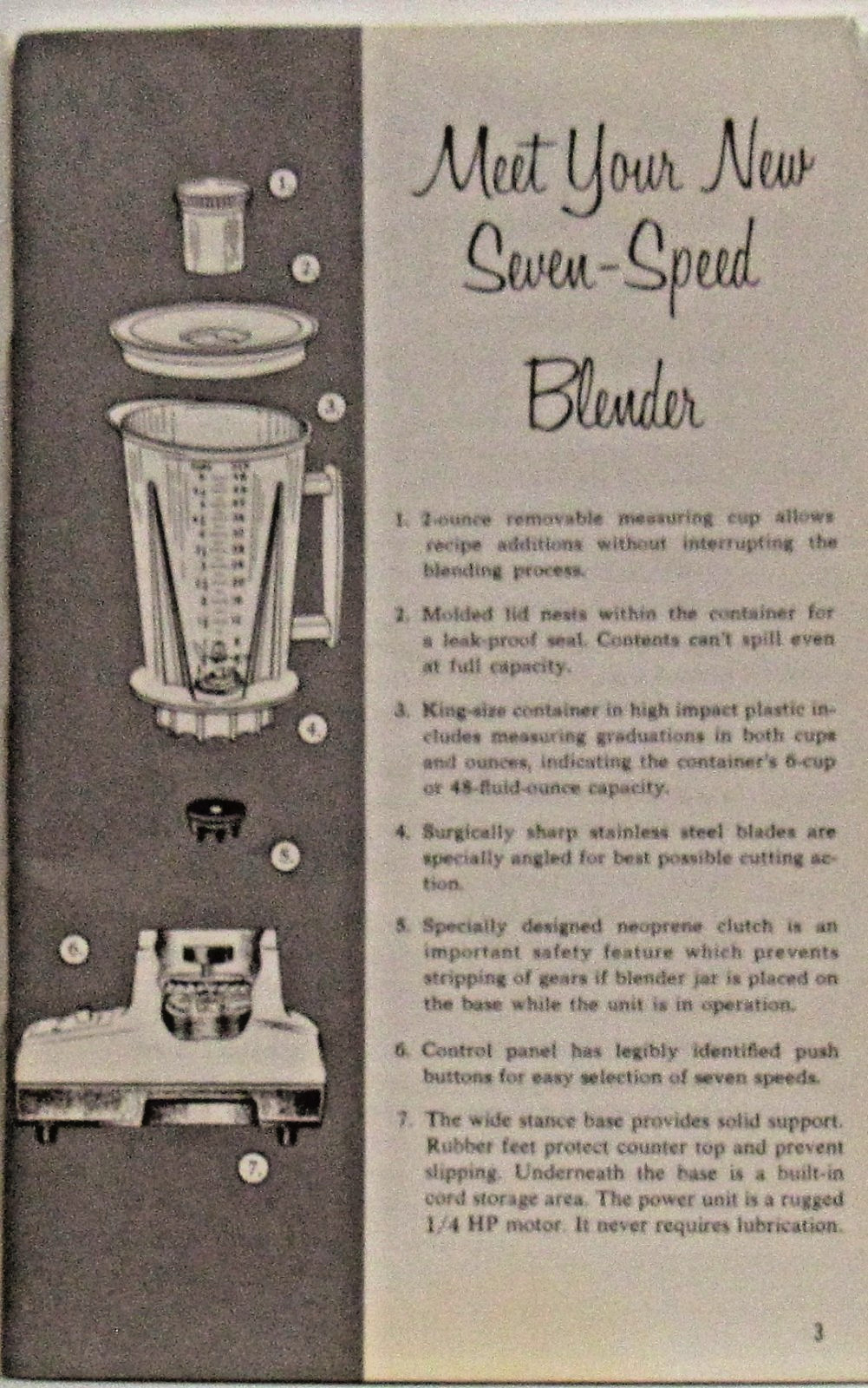 Montclair Blender Cook Book 1969, 84 Pages