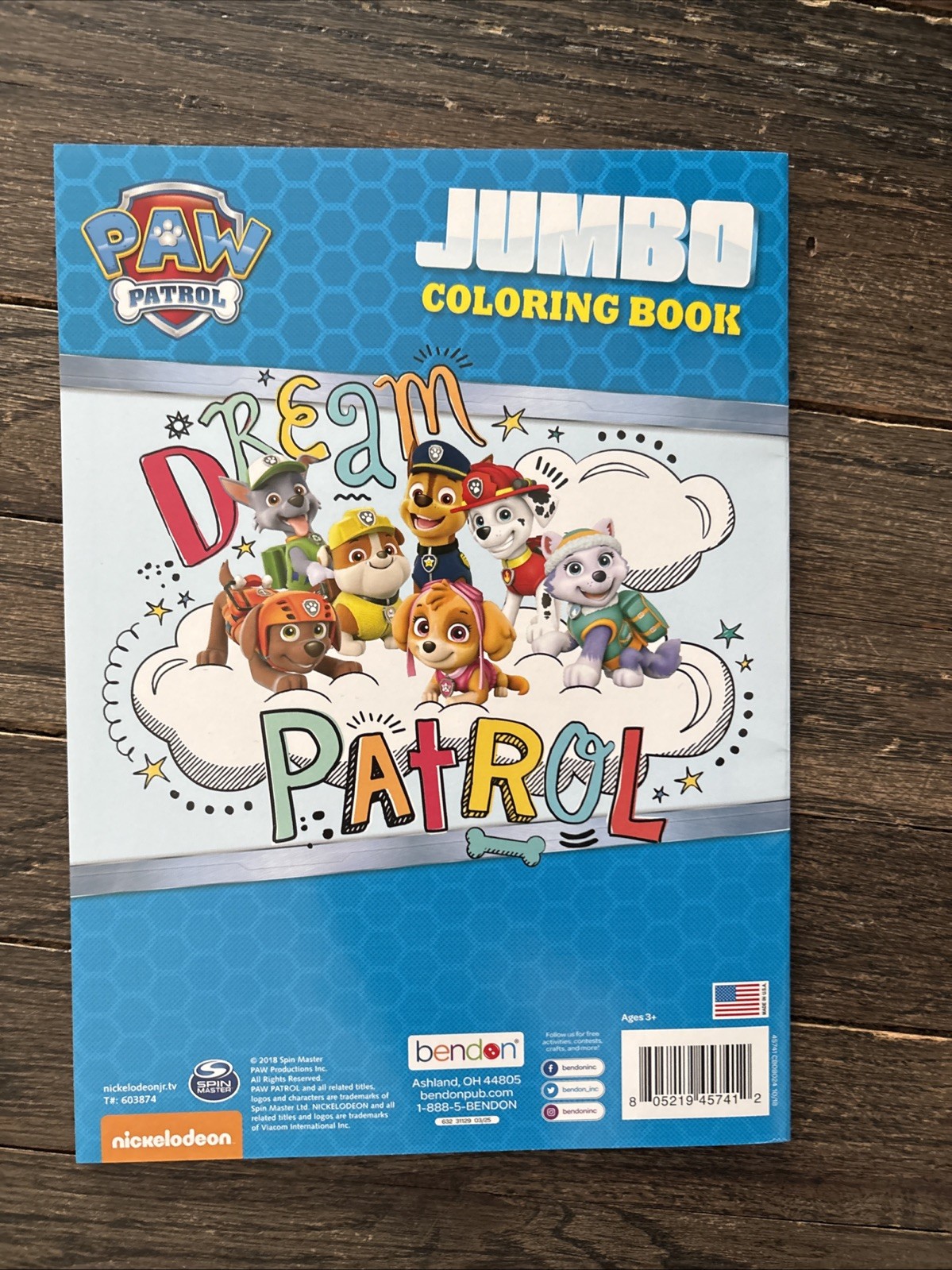 1 Pack Paw Patrol Coloring Books Jumbo Color Activity Great Gift Kids All Ages