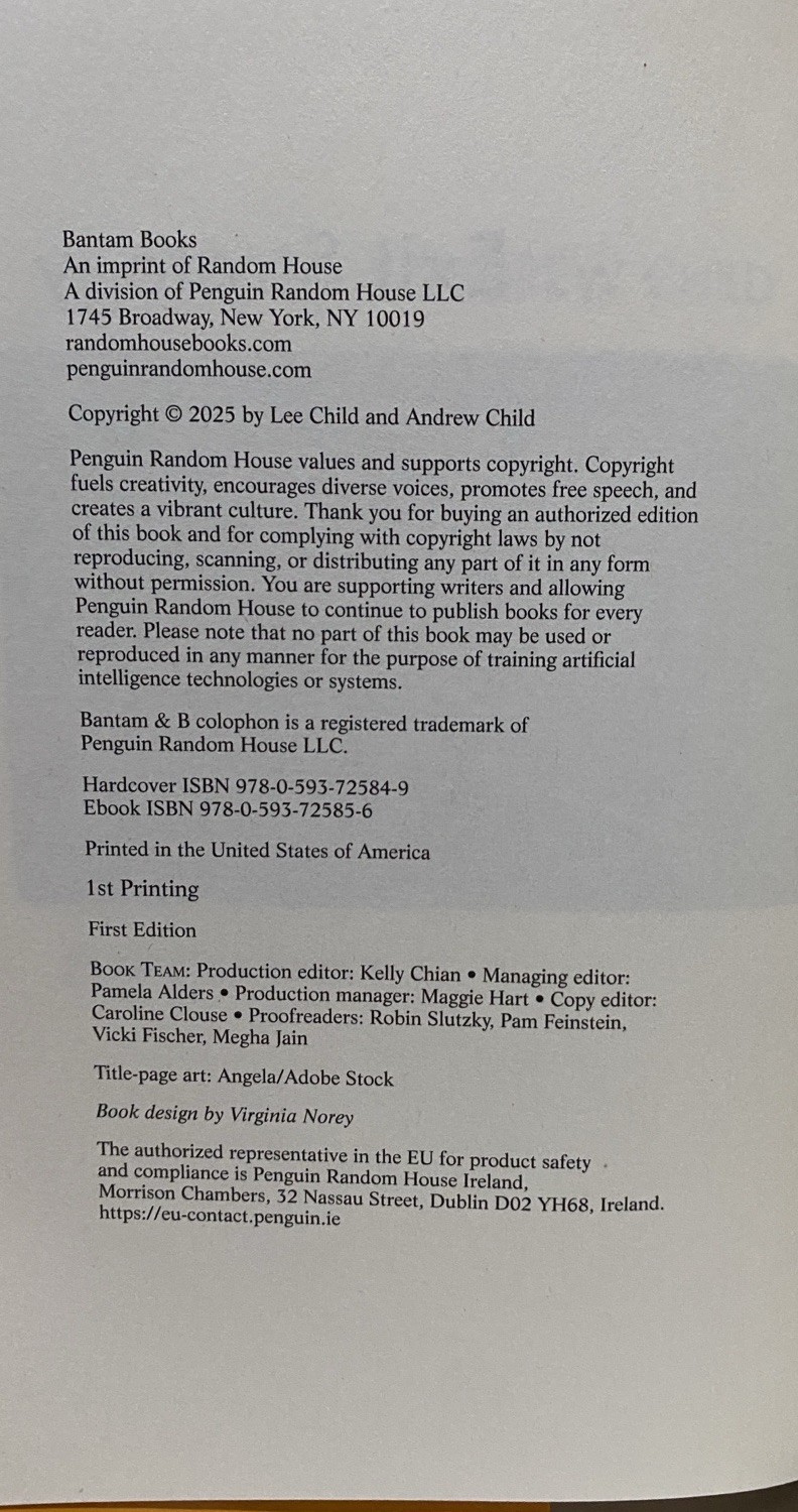 SIGNED Lee & Andrew Child First Edition/Print Exit Strategy Jack Reacher Novel