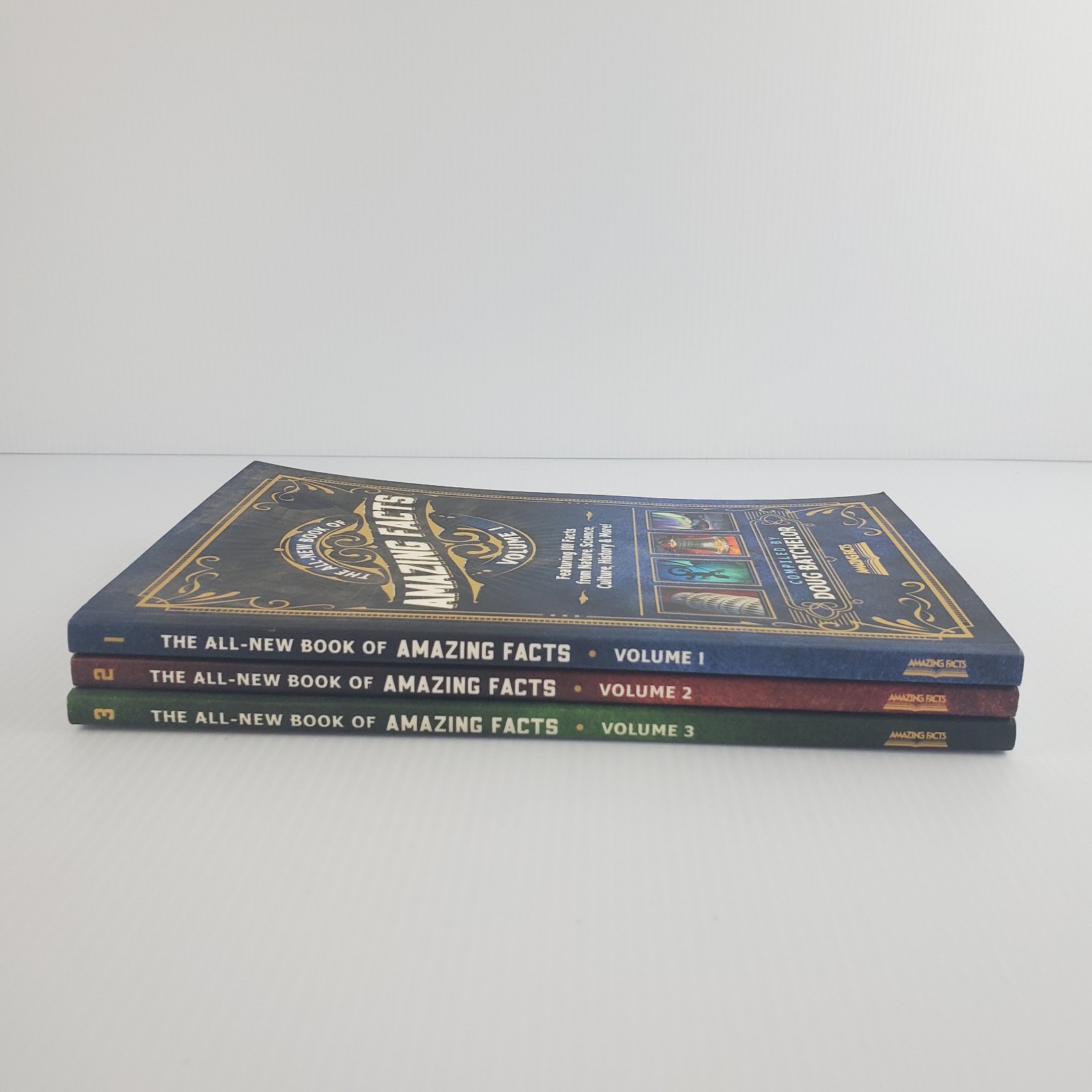 Lot of 3 All-New Book of Amazing Facts Volume 1, 2 and 3 By Doug Batchelor USED