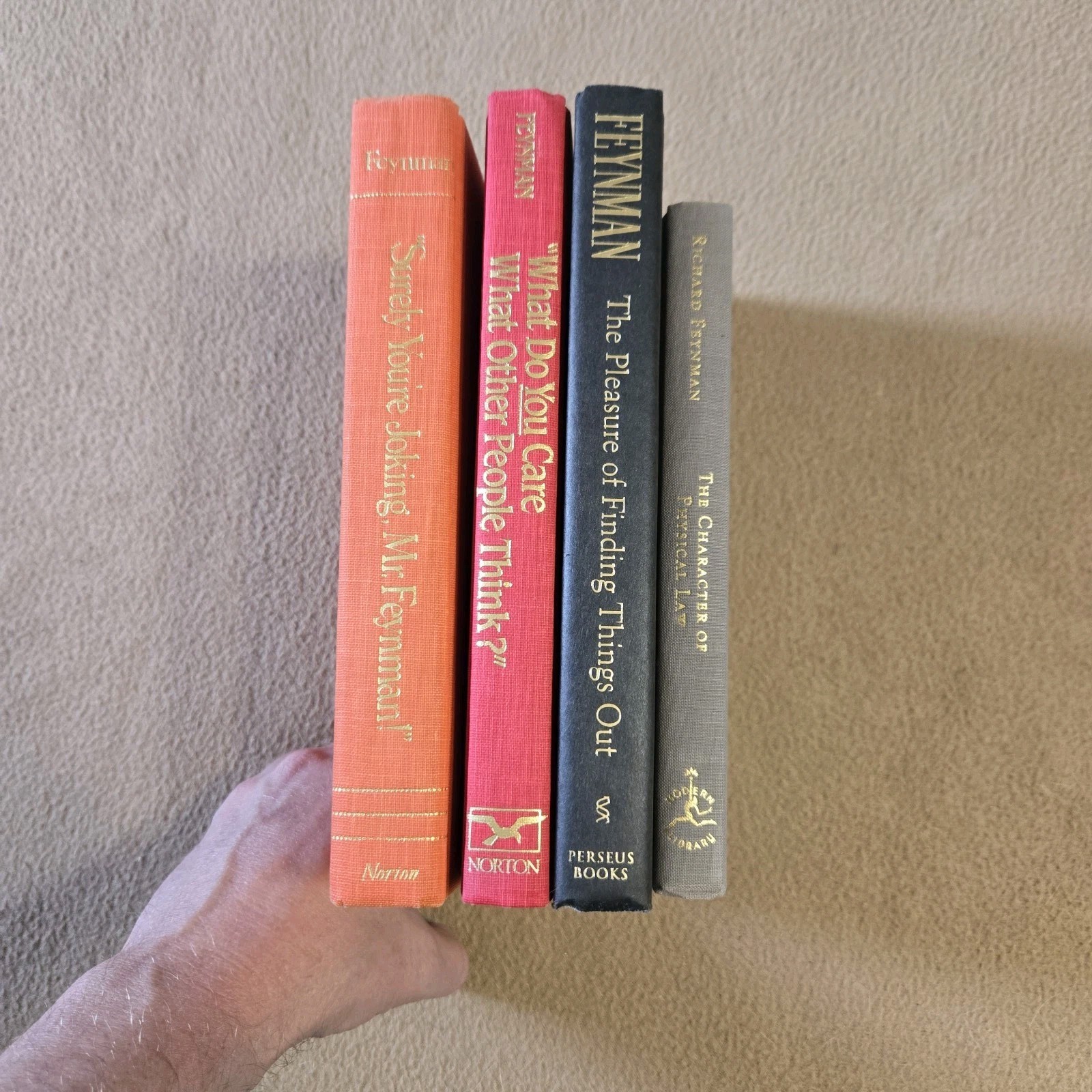 Richard Feynman HC/DJ Lot Of 4, Surely You’re Joking Mr. Feynman, Physical Law