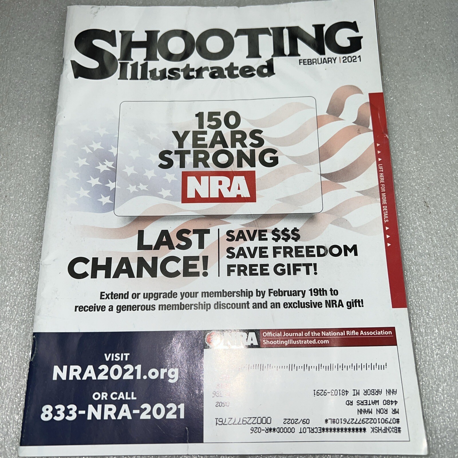 America’s 1st Freedom 150 Years Strong February 2021 Vol.20 #2 NRA Magazine T27