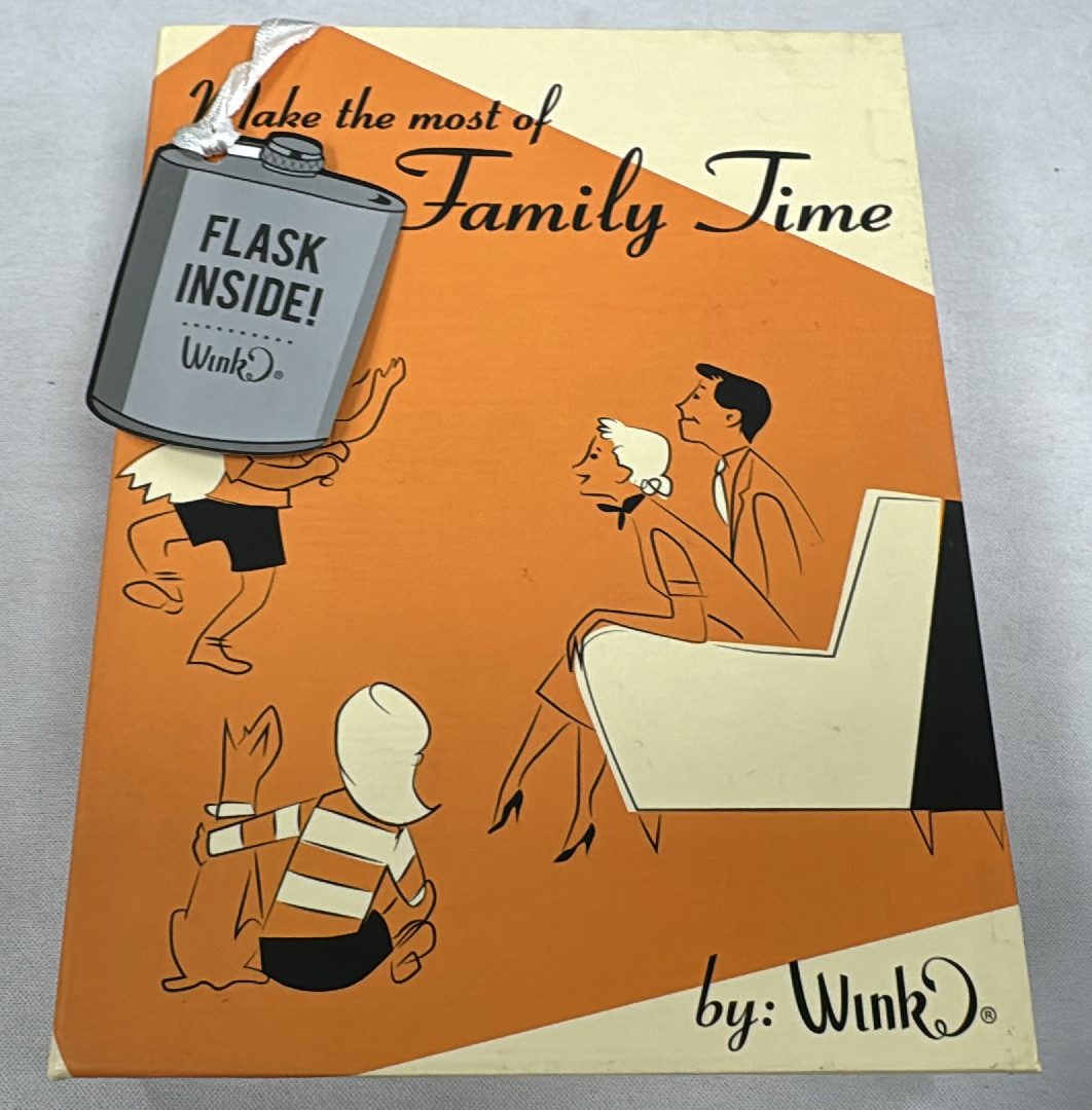 Wink Book Flask „Make the most of Family Time“ 7oz (B120)
