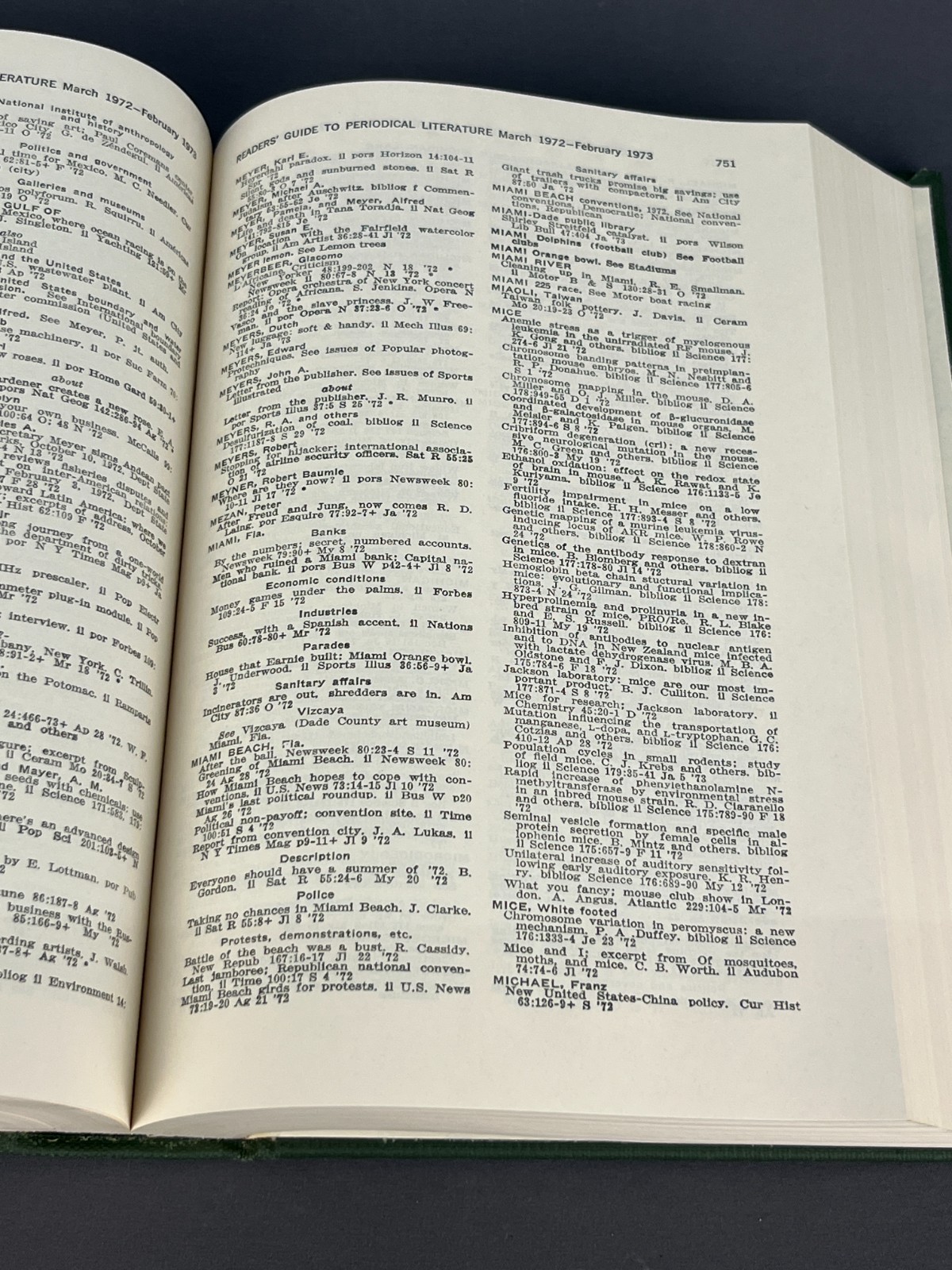 1972 -73 Reader’s Guide to Periodical Literature Volume 32 by H.W. Wilson