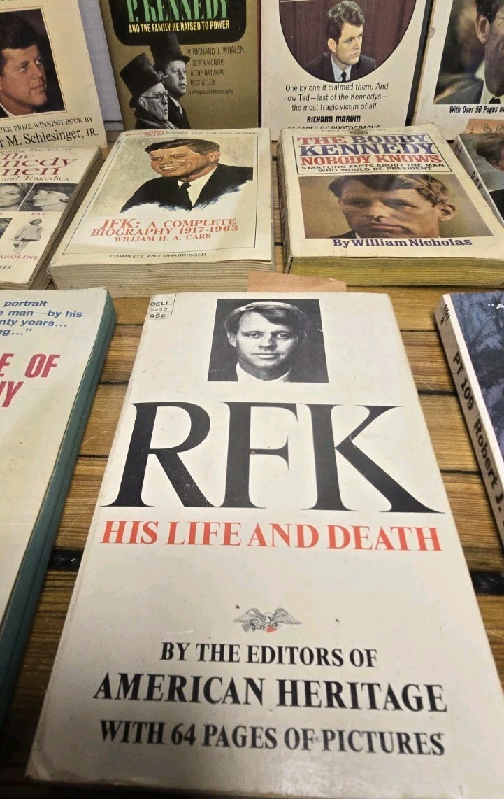 Vintage Kennedy Book Lot 11 Paperbacks John F RFK Bobby JFK Biography History