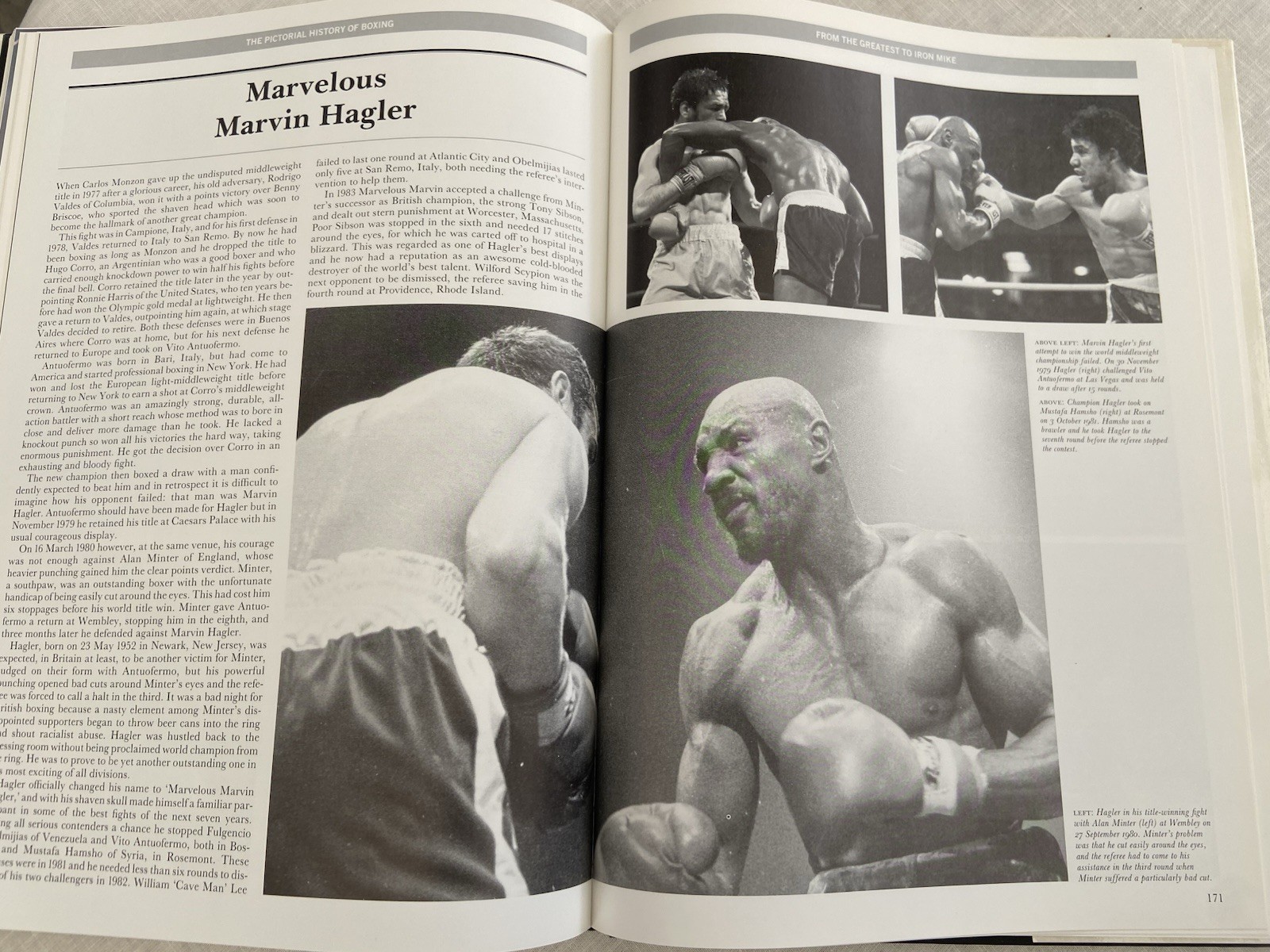 Vintage 1988, „Pictorial History of Boxing“ Peter Arnold XL Vg 1st Print FREE SH