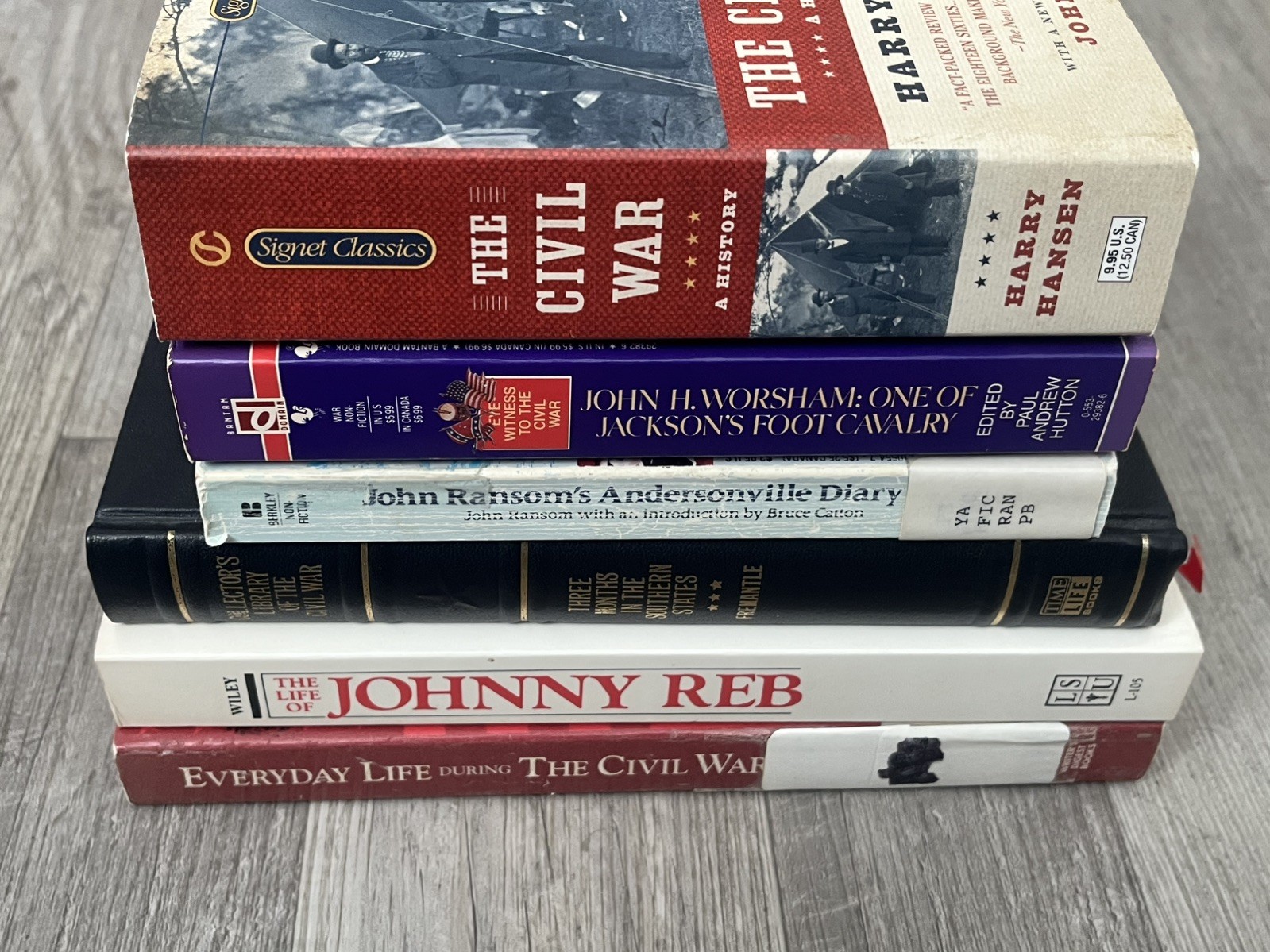 Vintage Lot 6 Books Confederacy US South Civil War Soldier Leather HC/PB G-VG