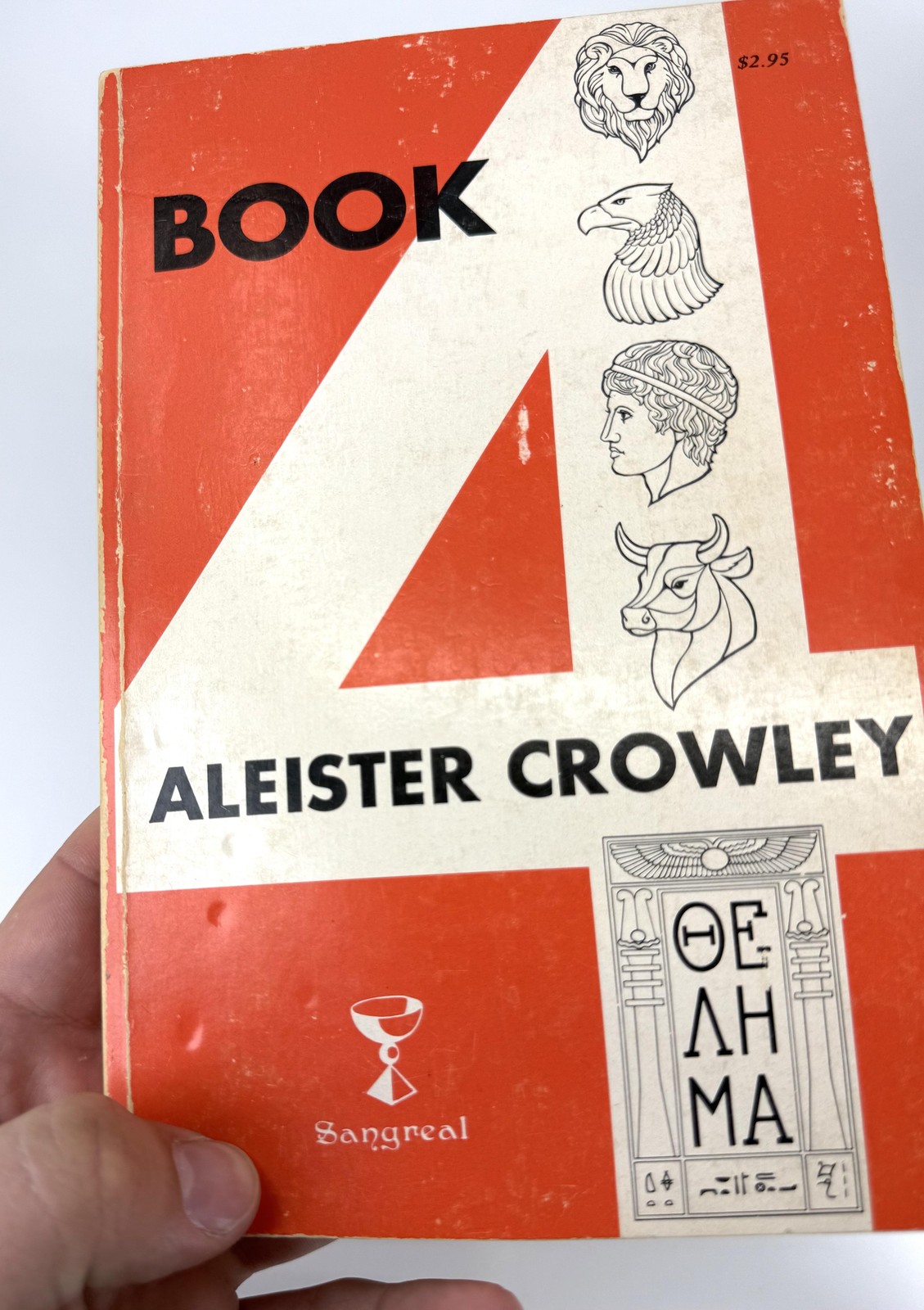 Vintage Book 4 Aleister Crowley Occult Magic Softcover Red Sangreal 1972 USA