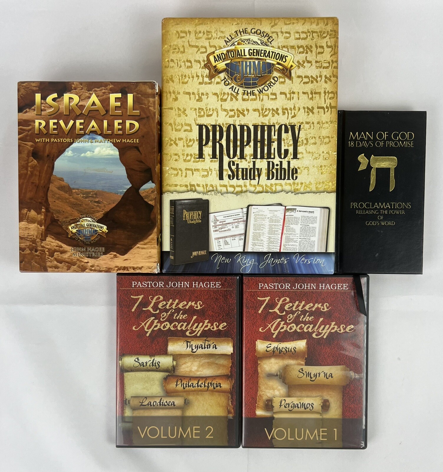 Signed Prophecy Study Bible John Hagee NKJV Israel Revealed 7 Letters Apocalypse