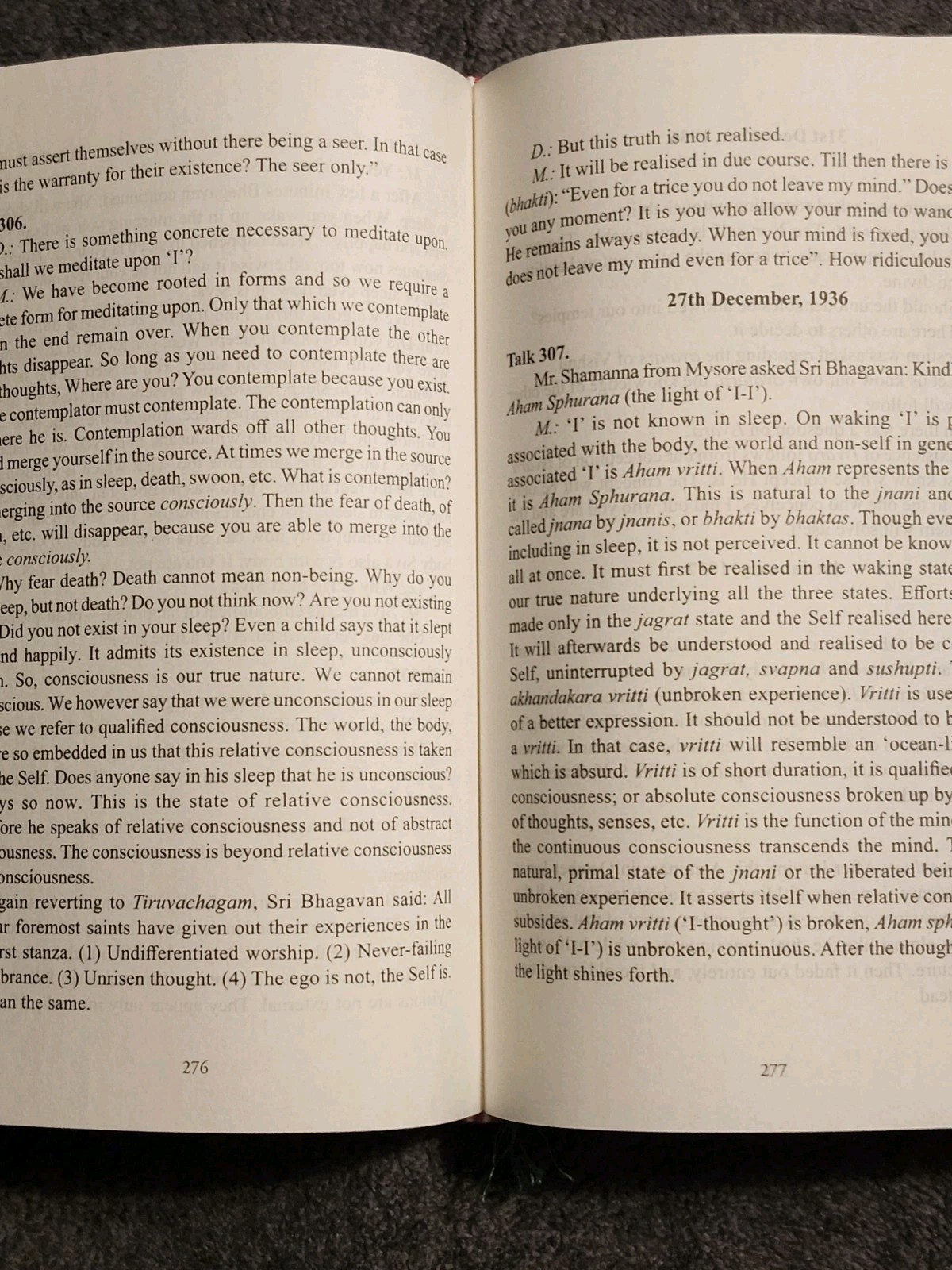 Talks with Sri Ramana Maharshi Munagala Venkataramiah