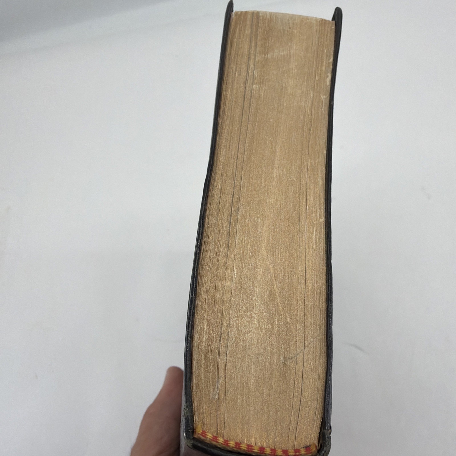 VTG 1971 Holy Bible Black Genuine Leather Revised Standard Version Melton No Rl