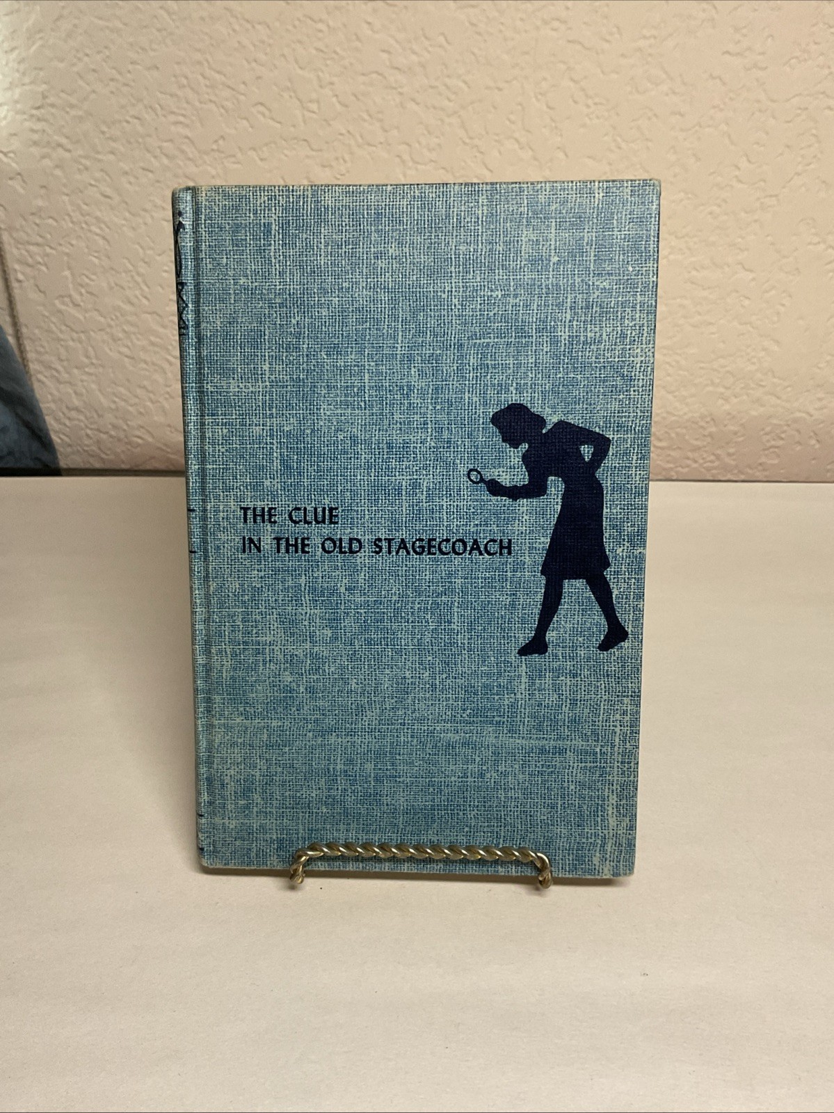 Nancy Drew Book #37 The Clue In The Old Stagecoach Tweed With DJ 1960 RT