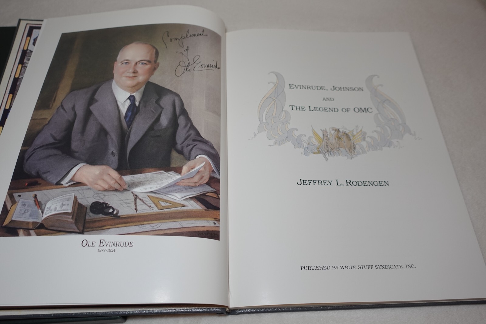 Evinrude Johnson and The Legend of OMC 1992 Collectible Hardcover with Slipcase