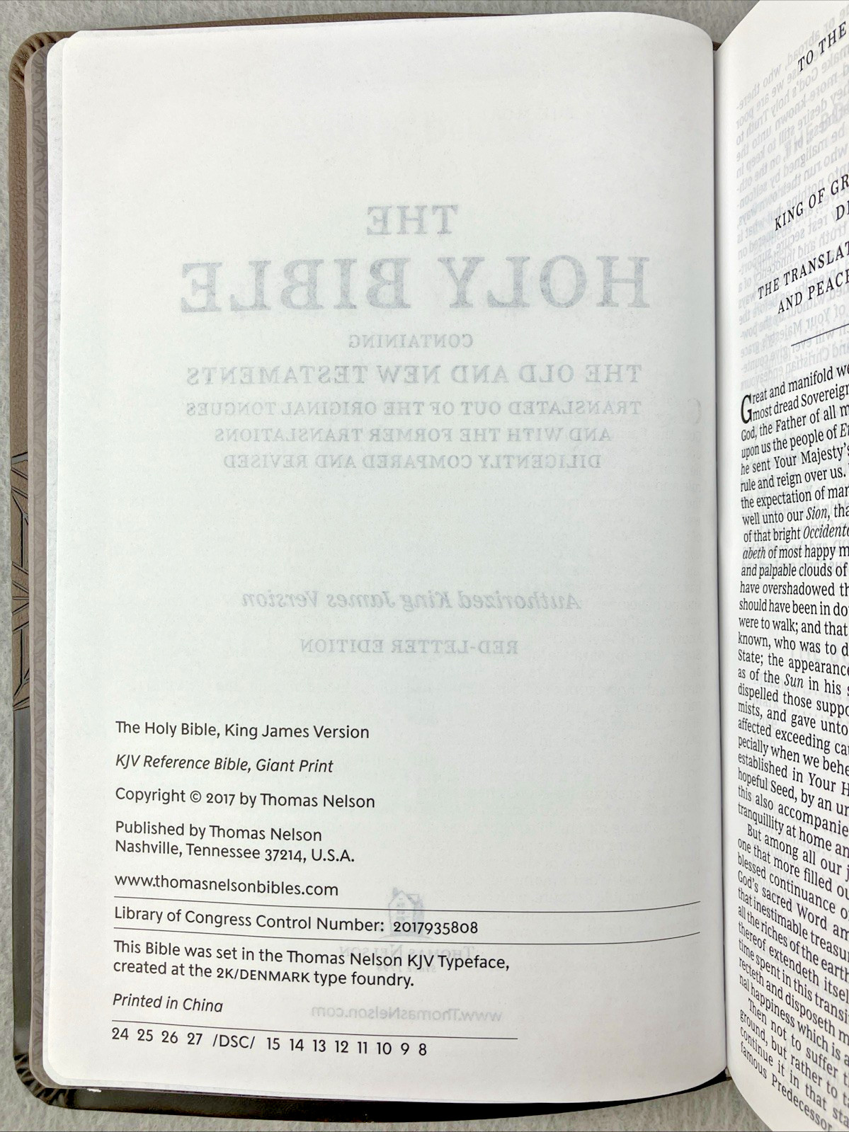 KJV Holy Bible Thomas Nelson Version Book King James Brown Leathersoft