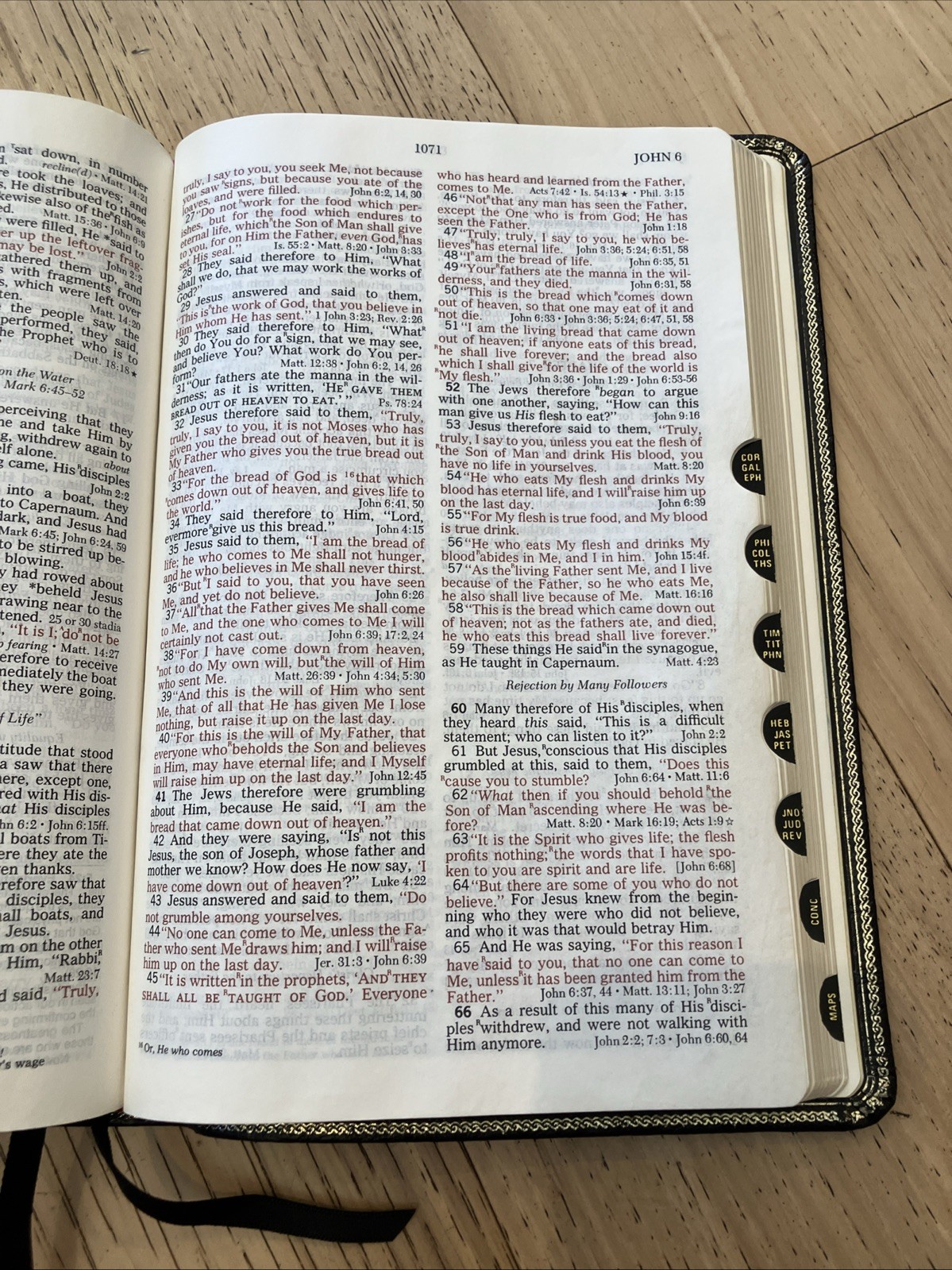 Nelson Open Bible Expanded NASB Genuine Leather 1985 Indexed Unmarked 976
