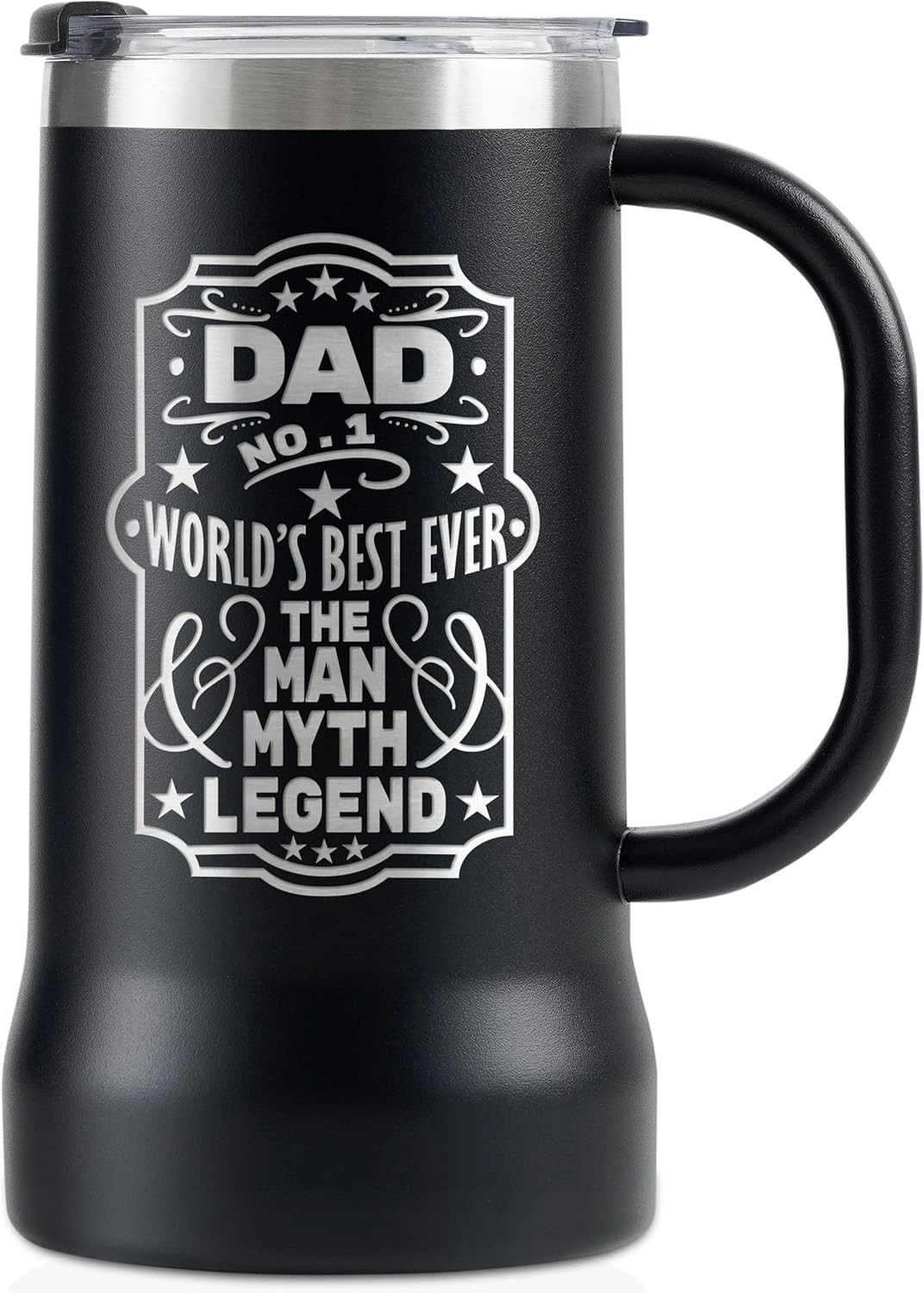 Fathers Day Dad Gifts from Daughter Son – the Man the Myth the Legend – 24Oz Sta