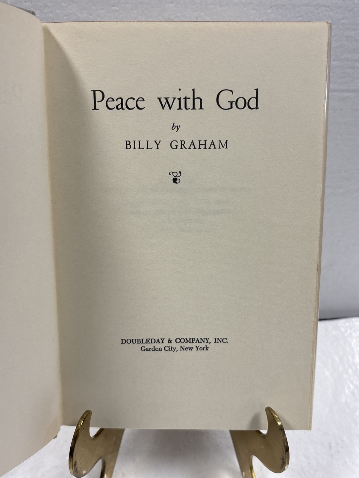 Peace with God by Billy Graham, 1953, 1st Edition, Signed