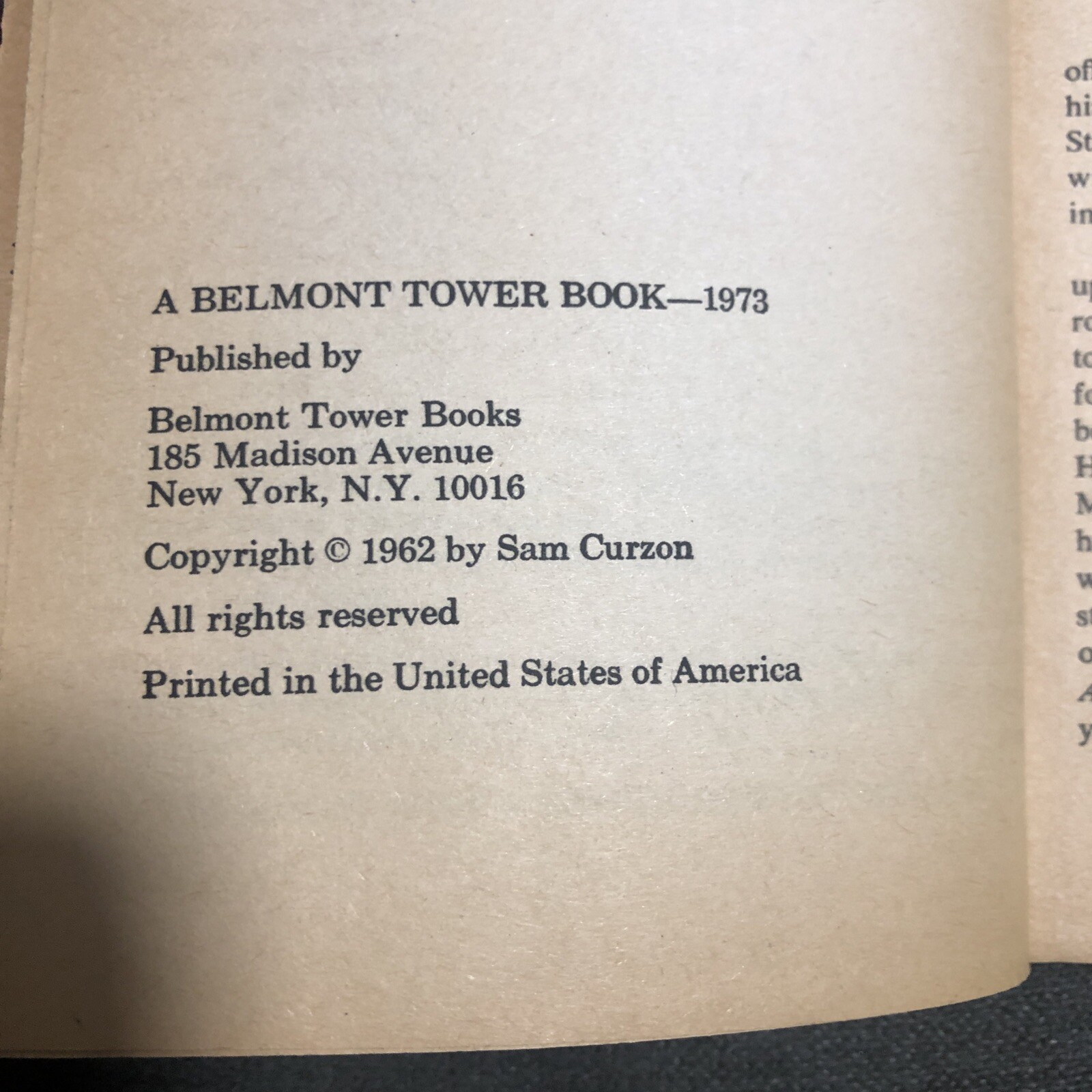 Legs Diamond by Sam Curzon Public Enemies Of The 1930’s, 1973 Vintage Paperback