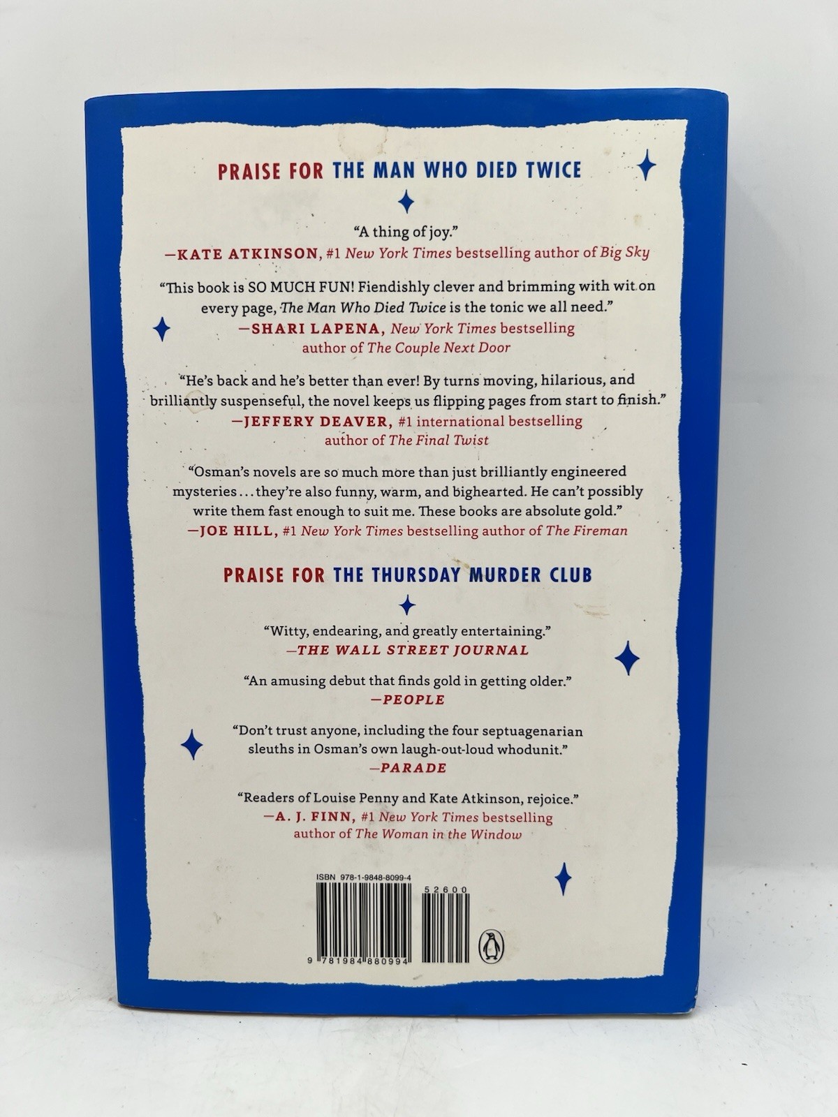 The Man Who Died Twice Richard Osman 1st Edition/1st Print Hardcover DJ