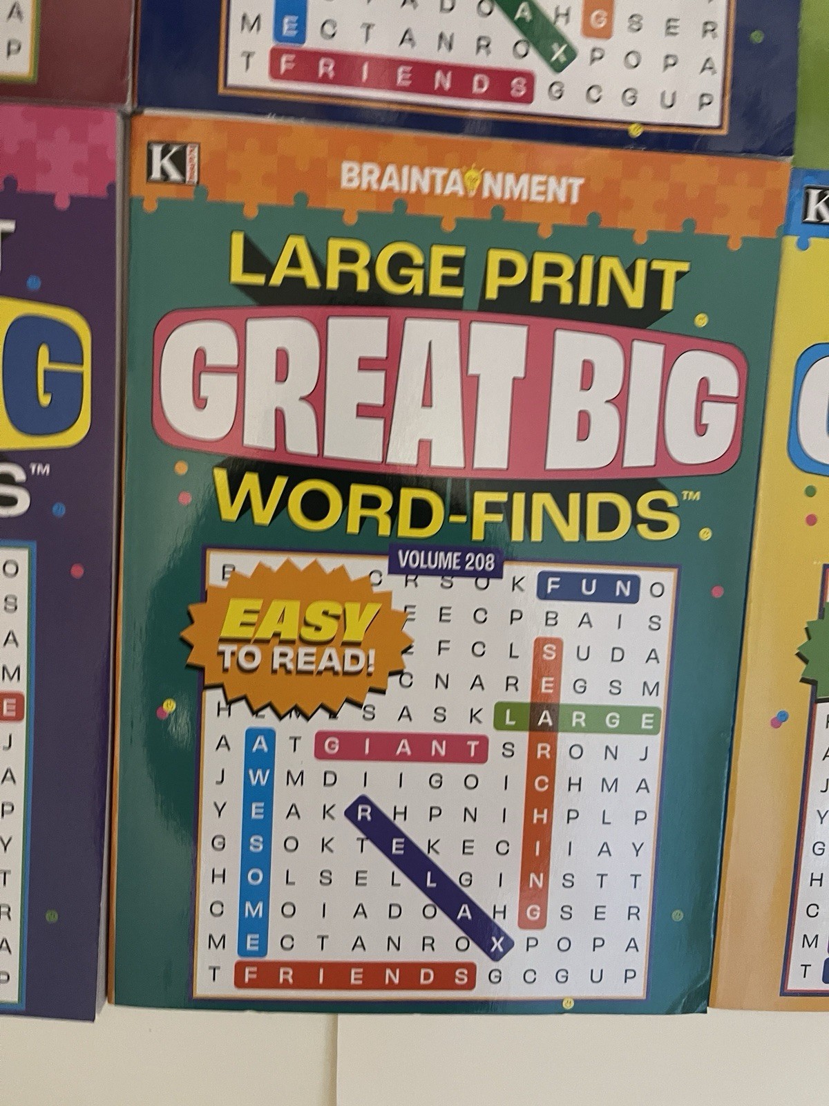LOT 6 New Large Print GREAT BIG Word-Finds Word Search Kappa 204-209 Free Ship
